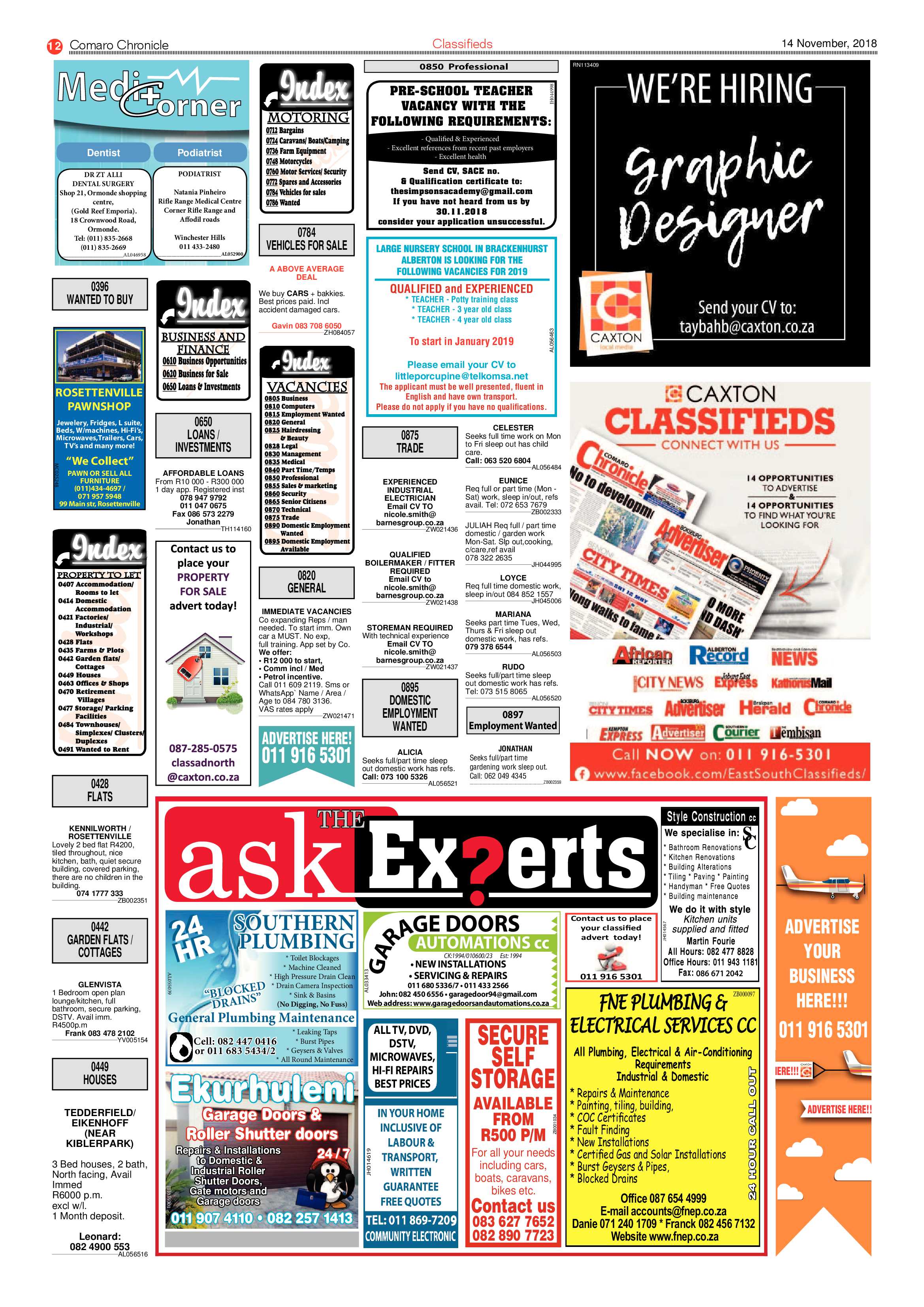 Comaro Chronicle 14 November 2018 page 12