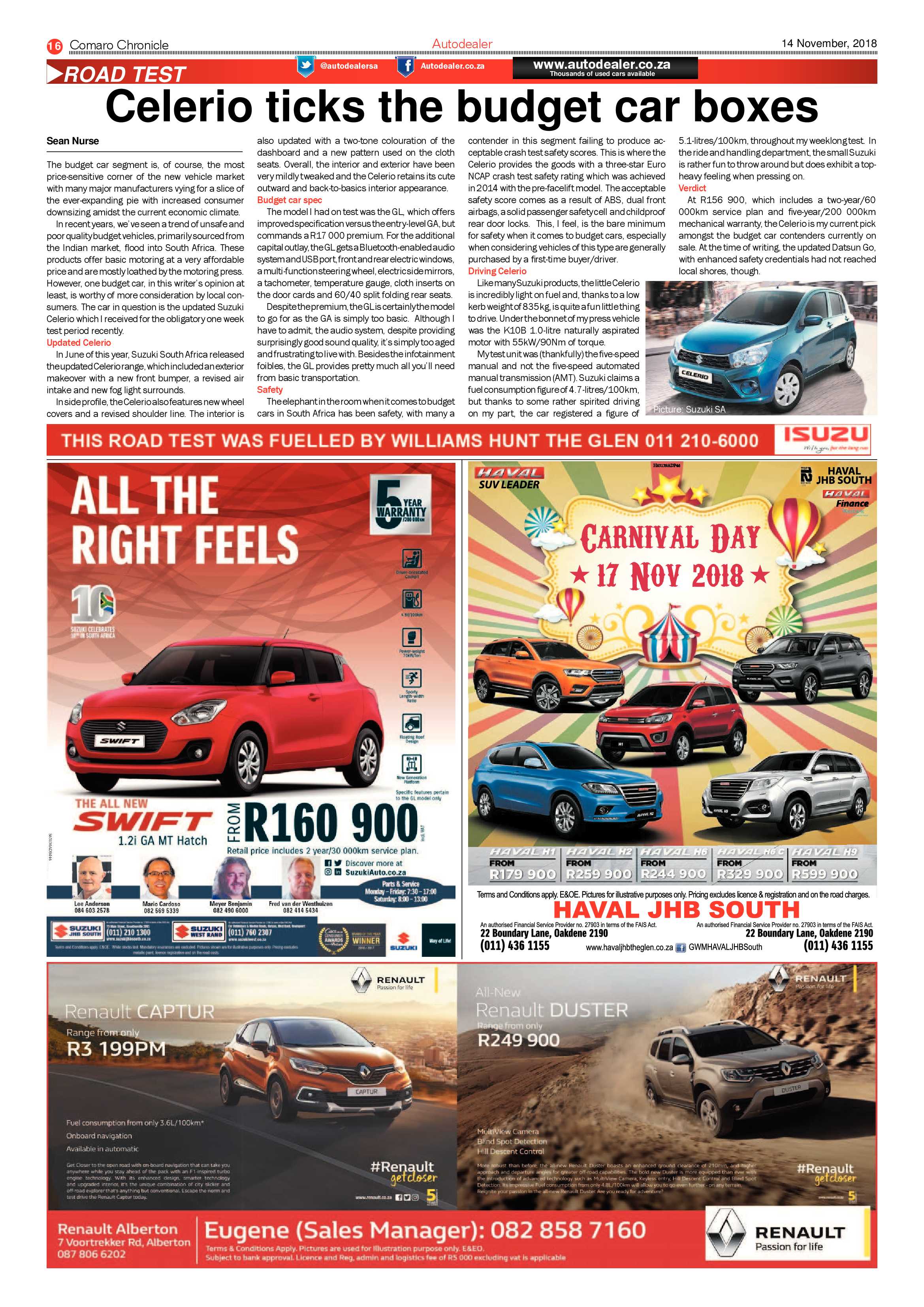 Comaro Chronicle 14 November 2018 page 16