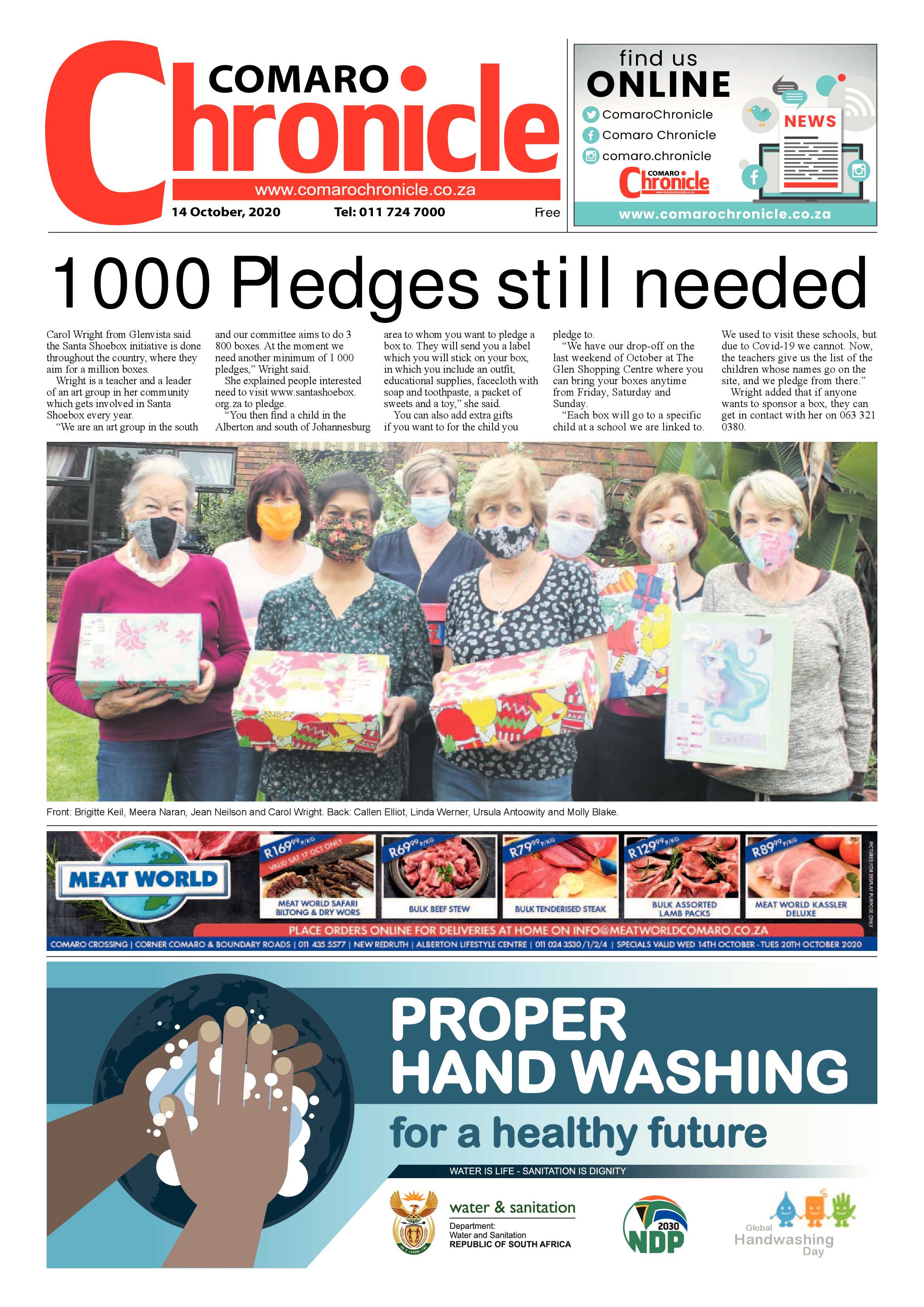 Comaro Chronicle 14 October 2020 page 1