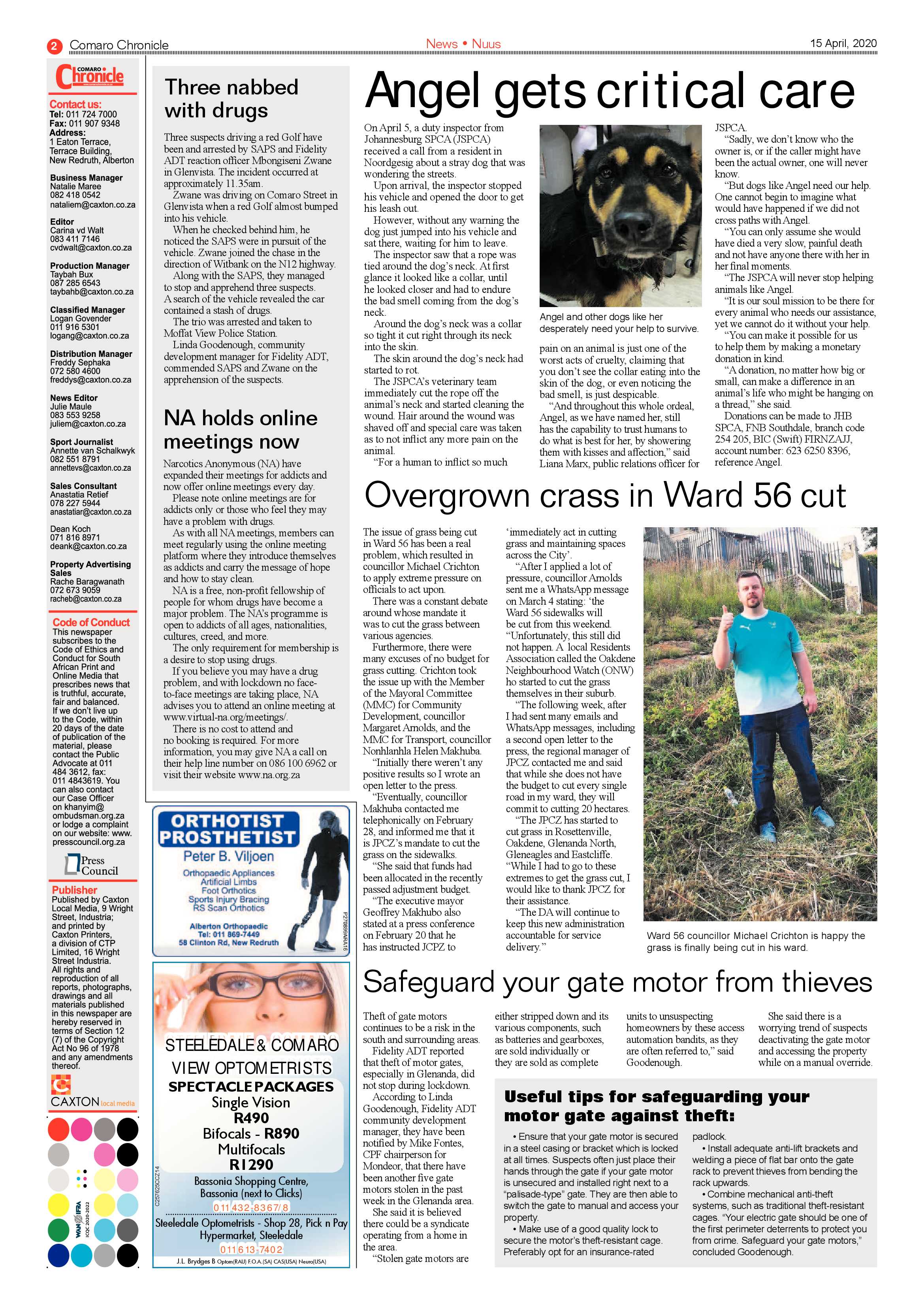 Comaro Chronicle 15 April 2020 page 2