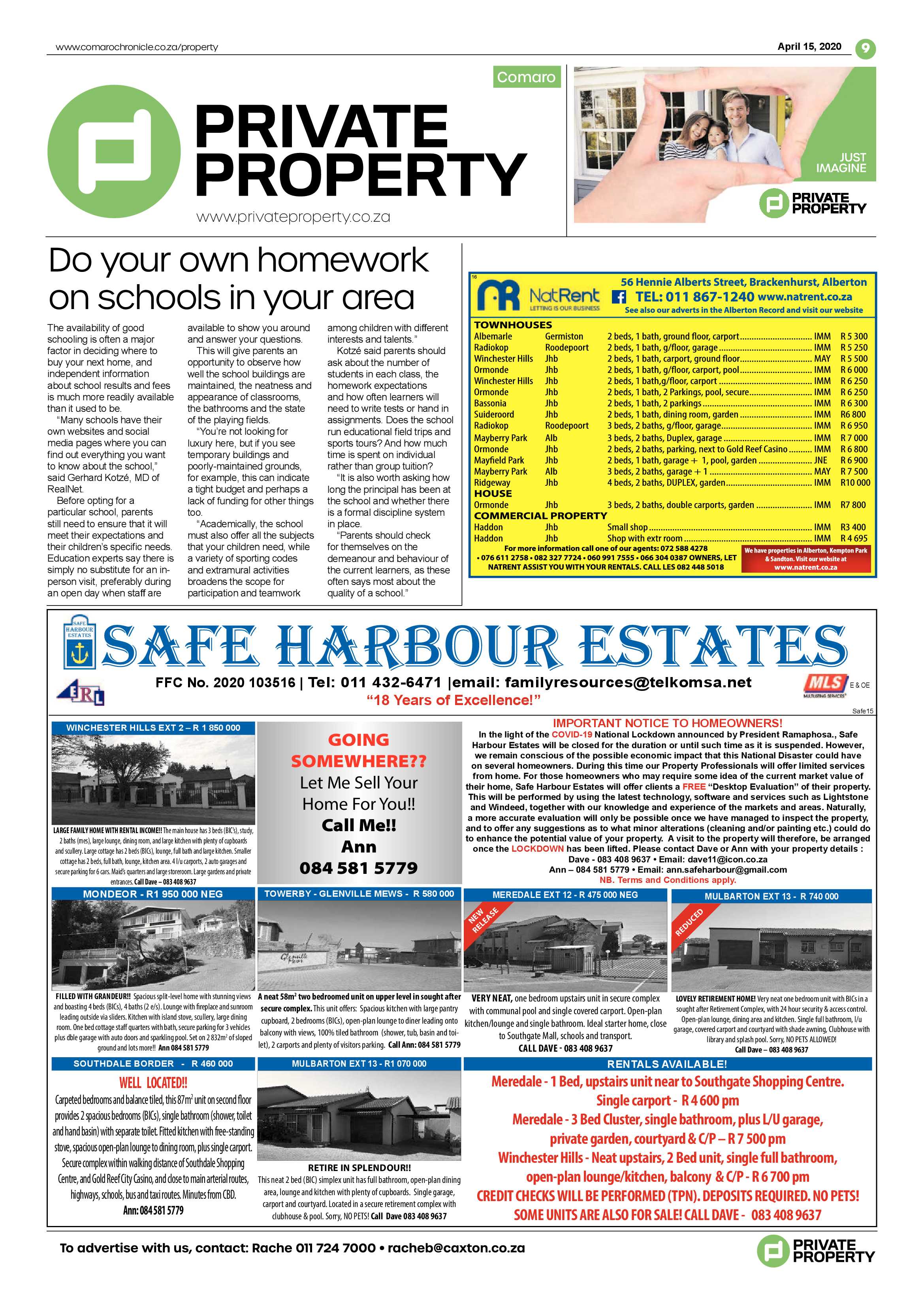 Comaro Chronicle 15 April 2020 page 9