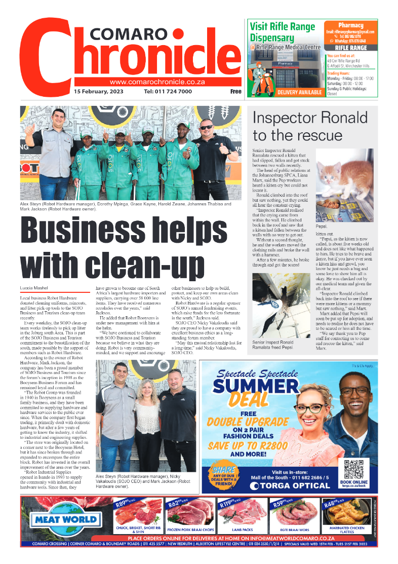 Comaro Chronicle 15 February 2023 page 1