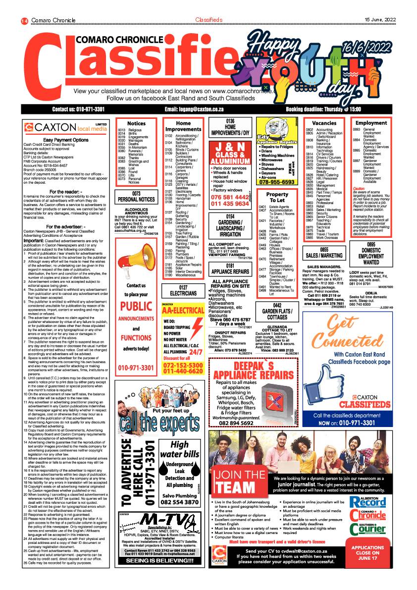 Comaro Chronicle 15 June 2022 page 16