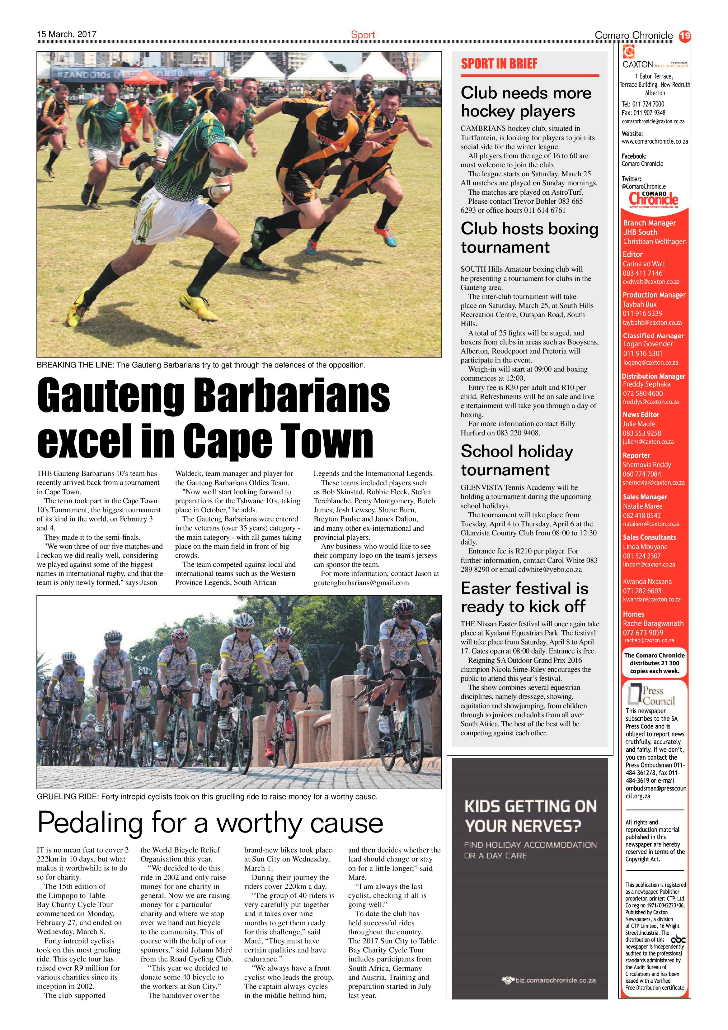 Comaro Chronicle 15 March 2017 page 19