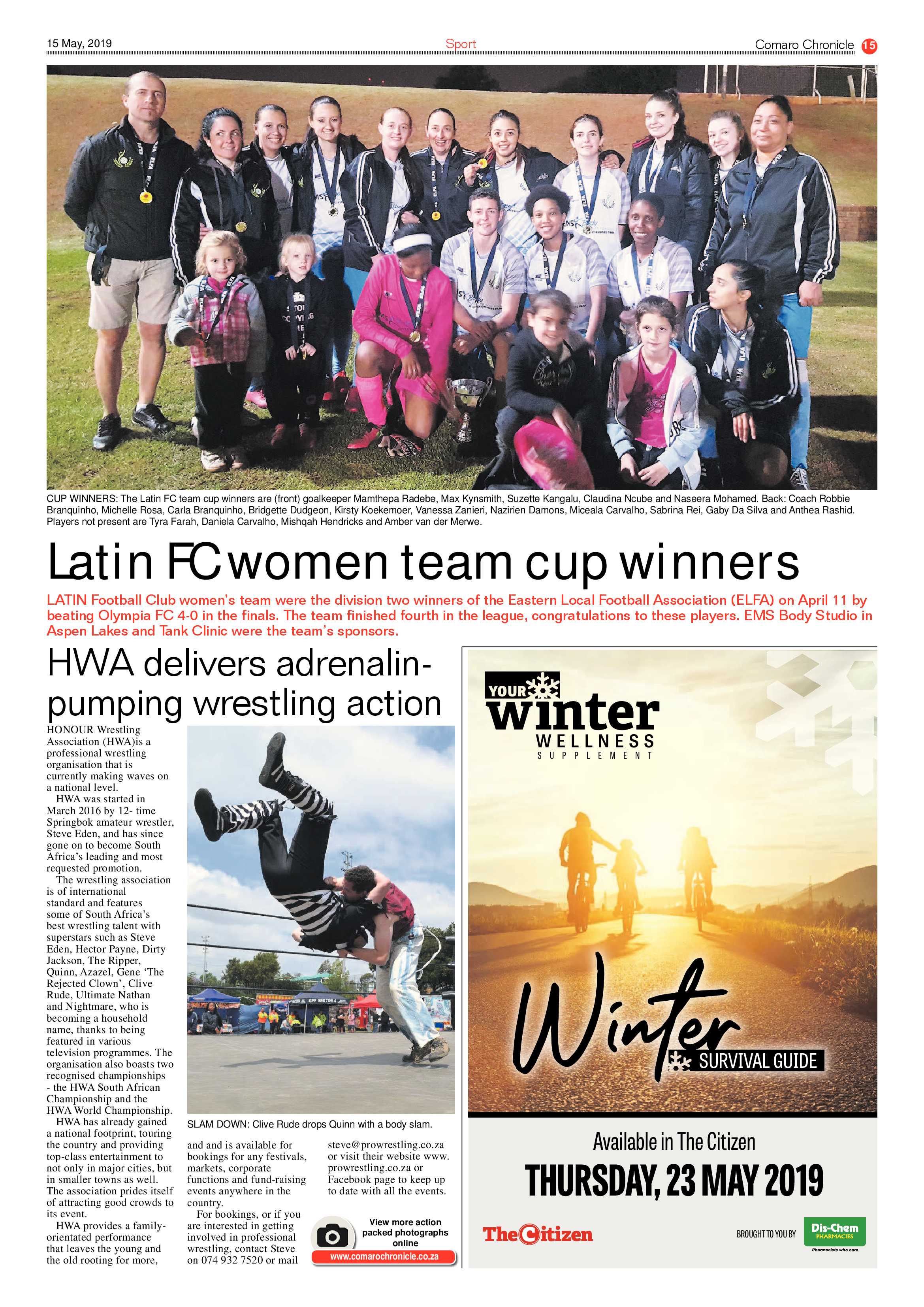 Comaro Chronicle 15 May 2019 page 15