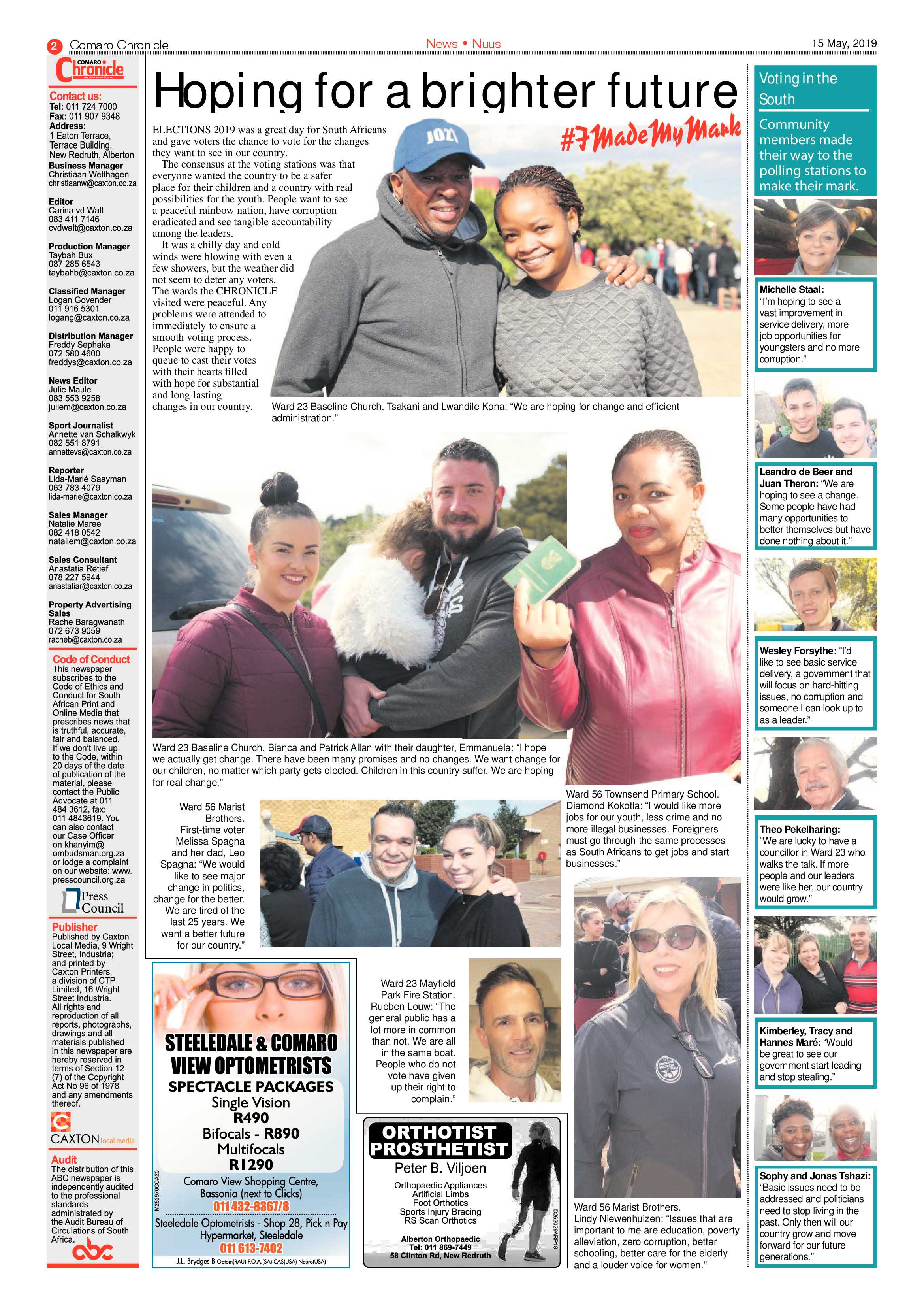 Comaro Chronicle 15 May 2019 page 2