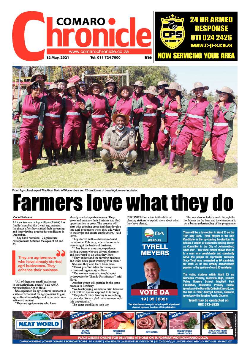 Comaro Chronicle 14 May 2021 page 1