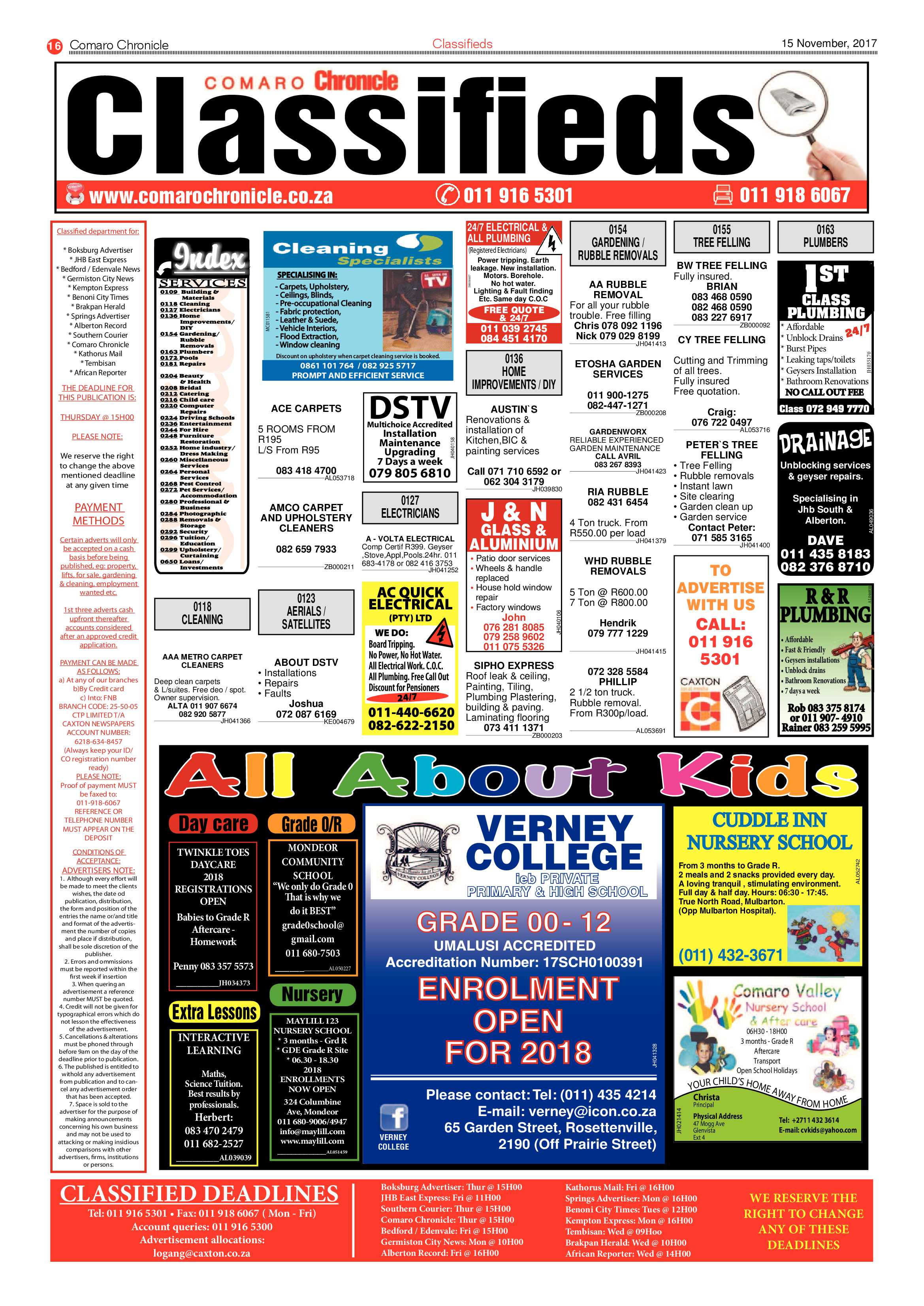Comaro Chronicle 15 November 2017 page 16