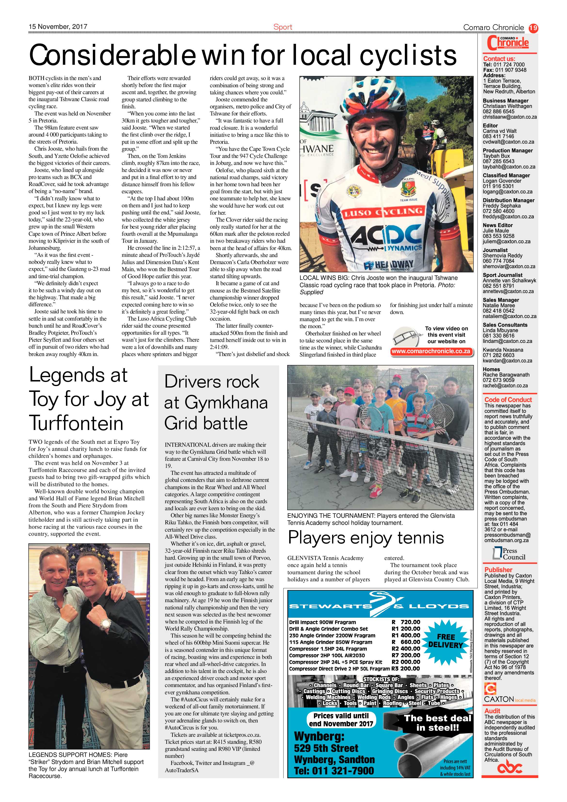 Comaro Chronicle 15 November 2017 page 19