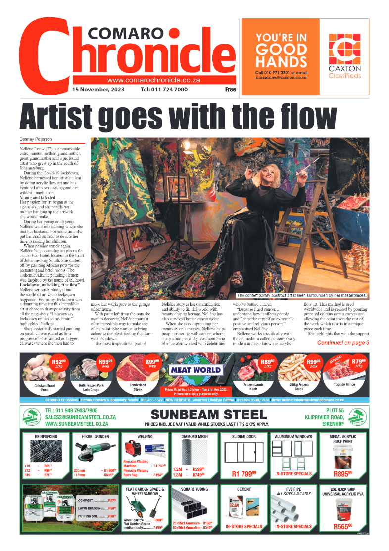 Comaro Chronicle 15 November 2023 page 1