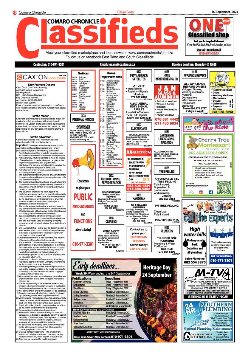 Comaro Chronicle 15 September 2021 page 10