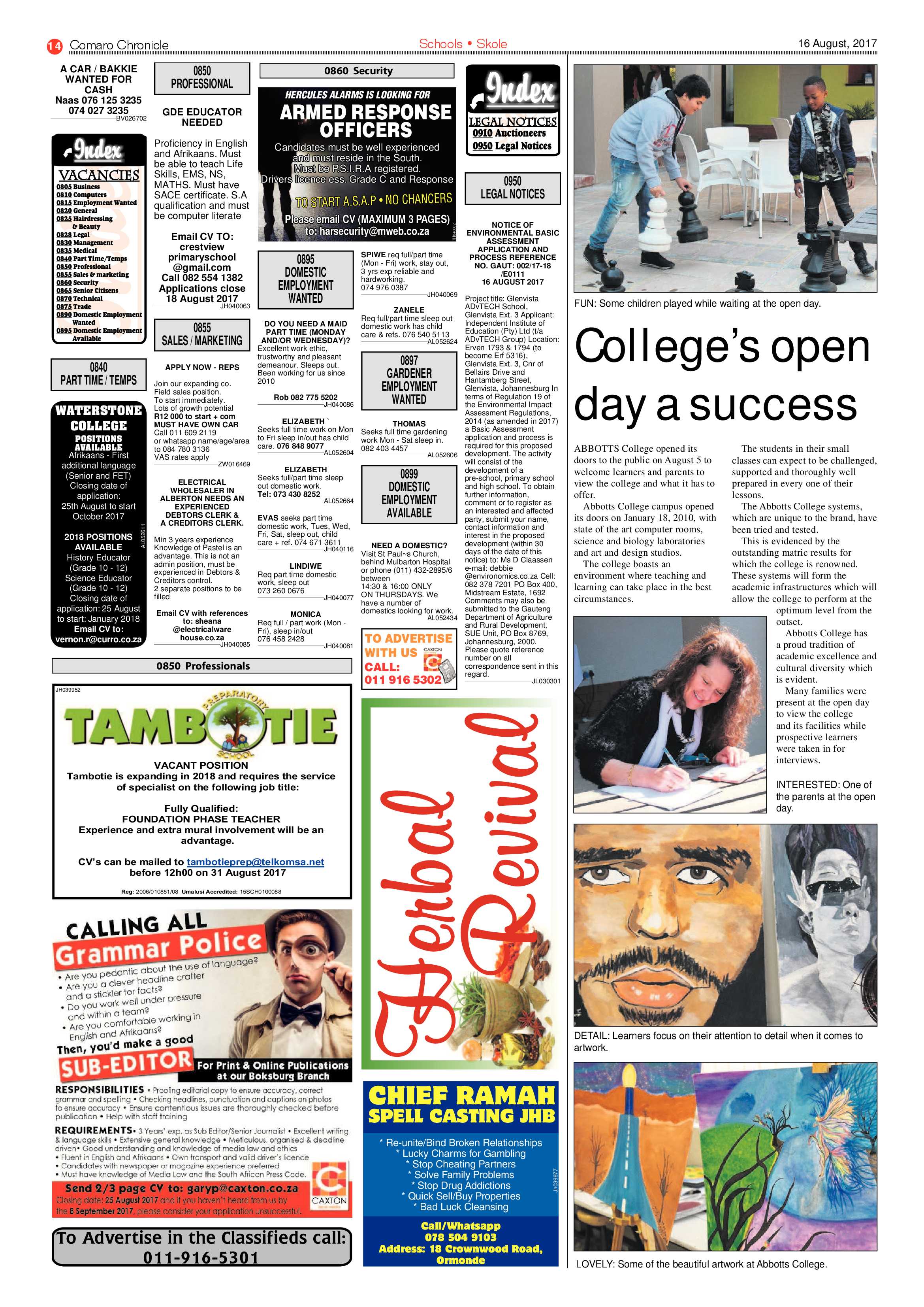 Comaro Chronicle 16 August 2017 page 14