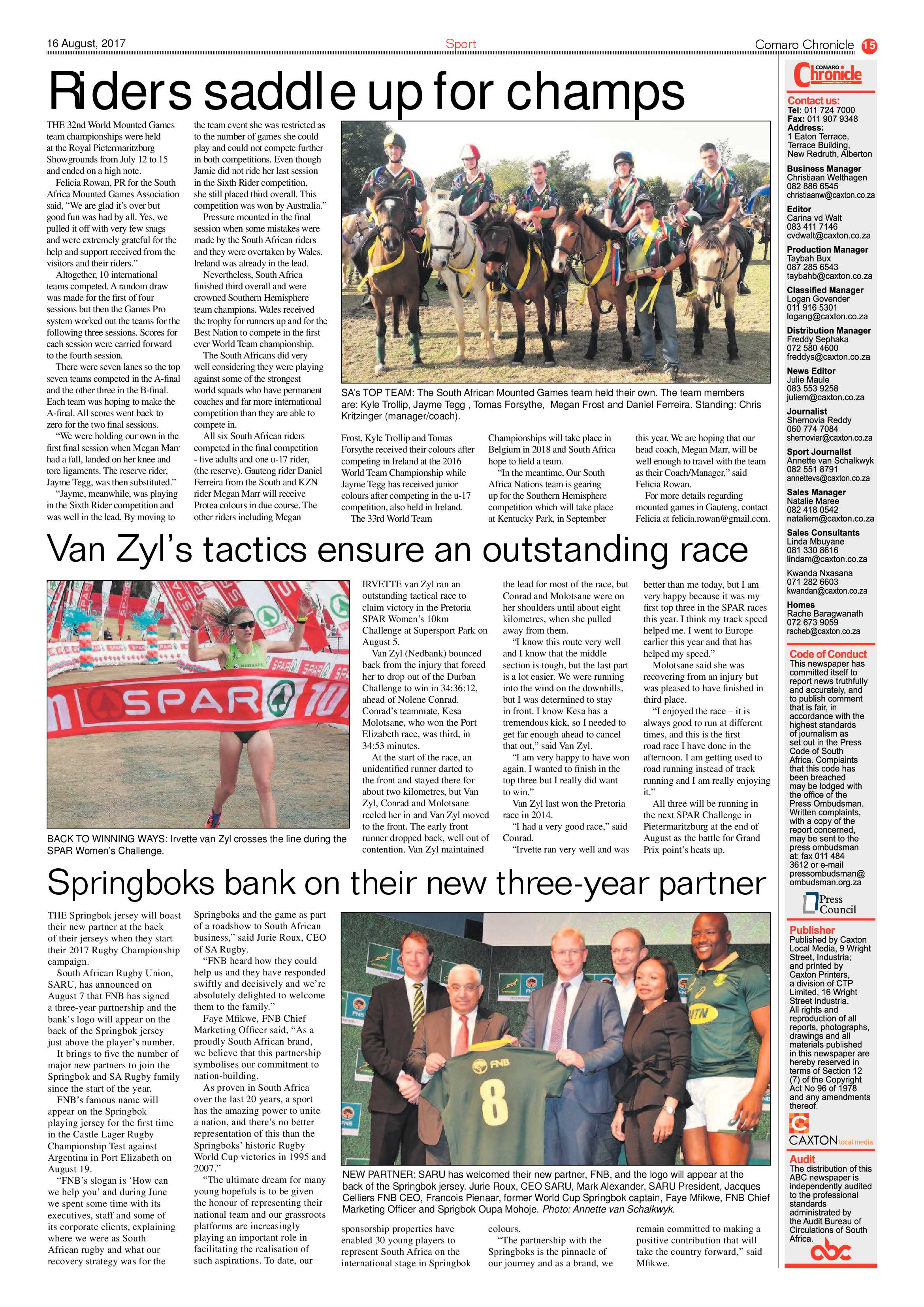 Comaro Chronicle 16 August 2017 page 15