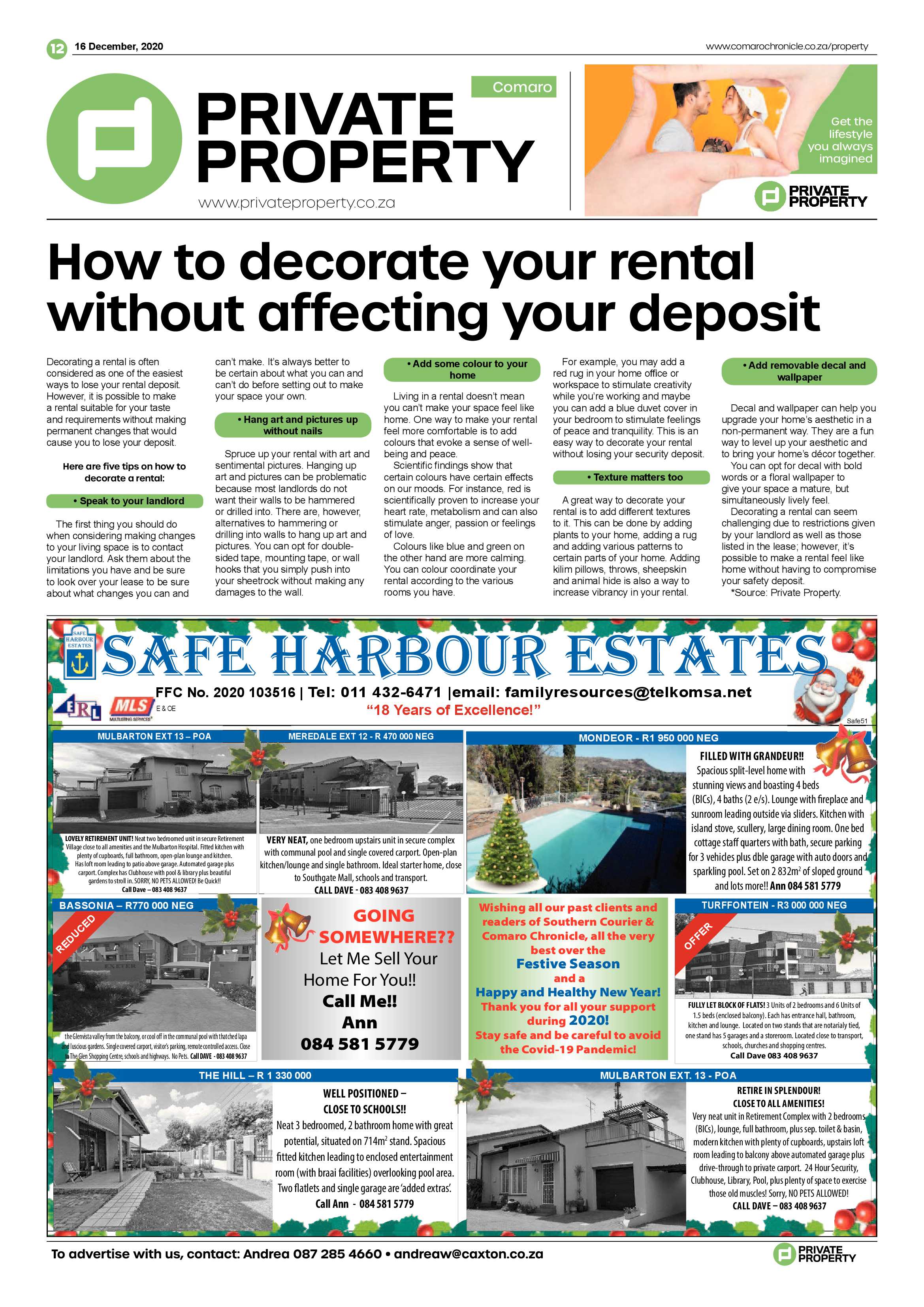 Comaro Chronicle 16 December  2020 page 12