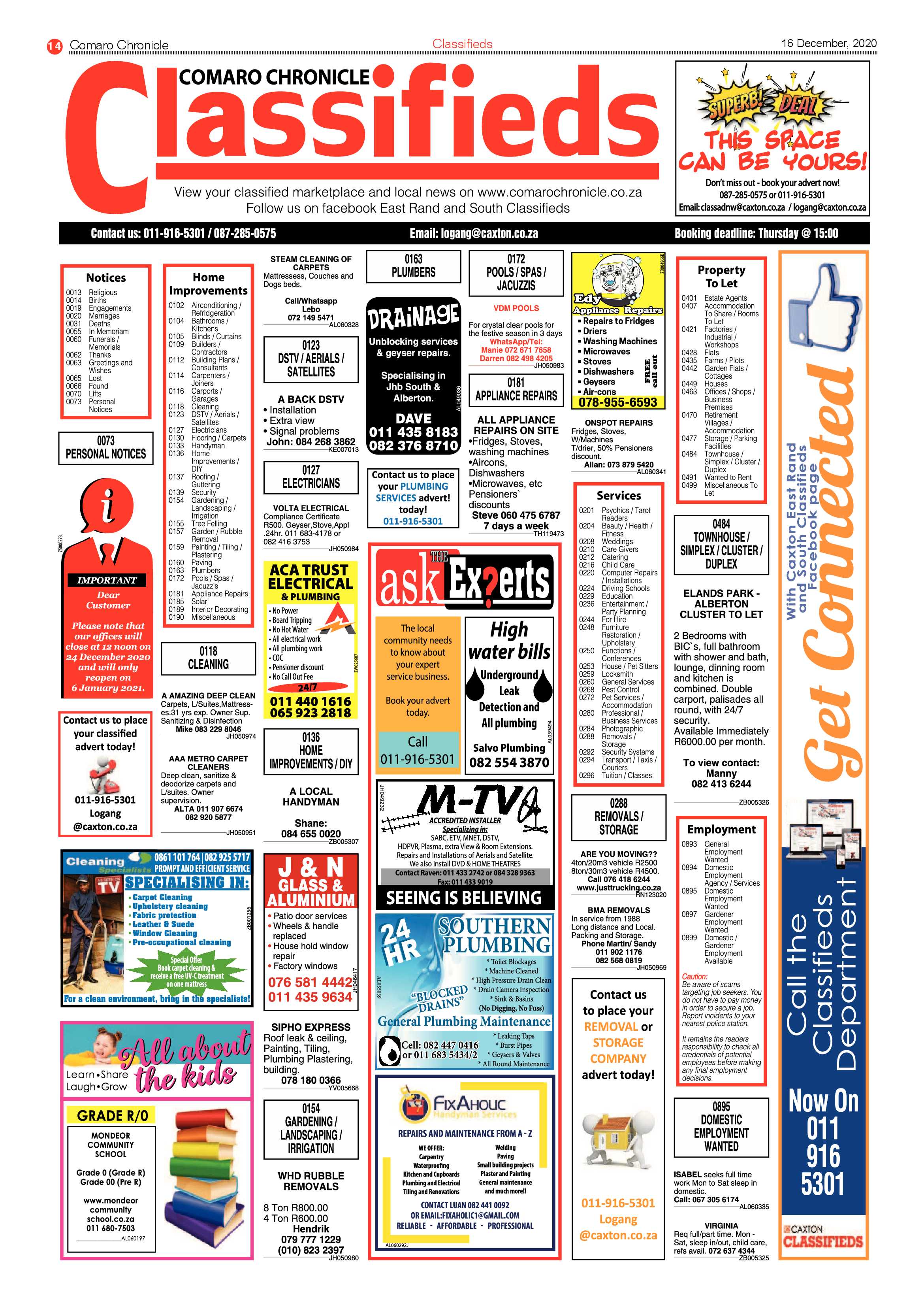 Comaro Chronicle 16 December  2020 page 14