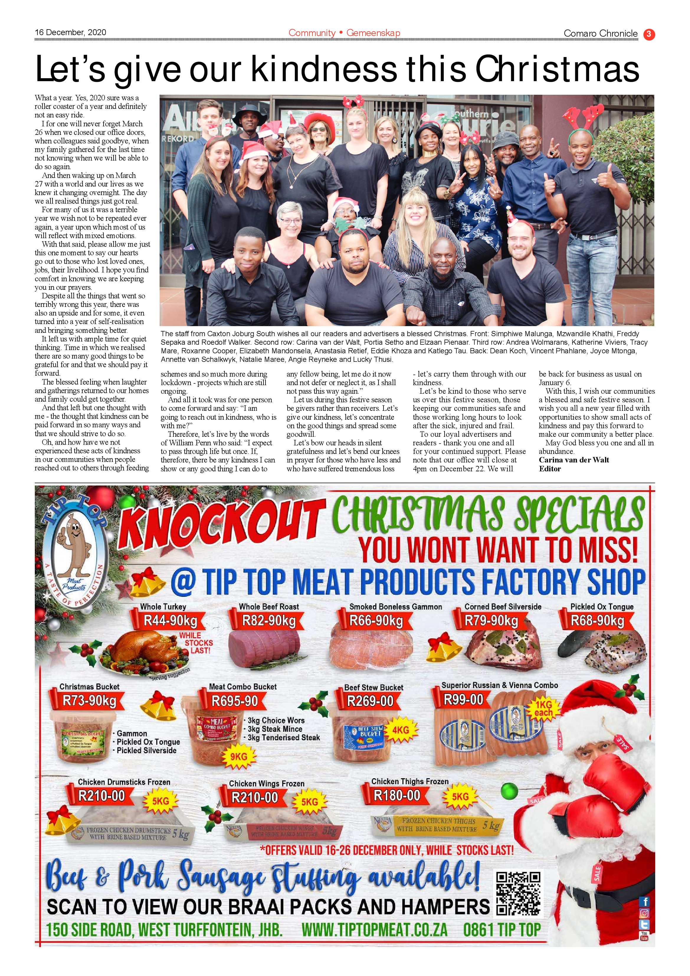 Comaro Chronicle 16 December  2020 page 3