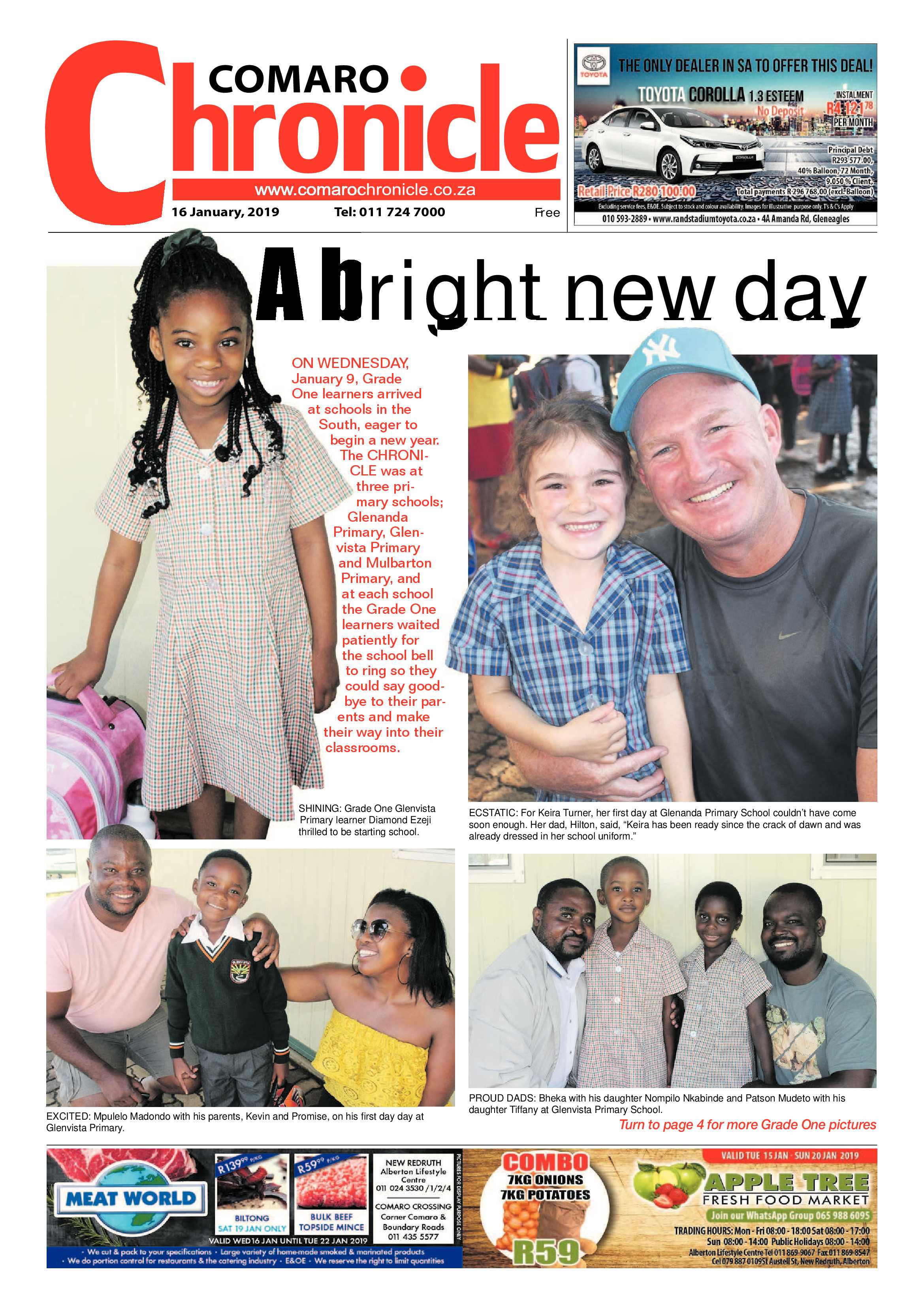Comaro Chronicle 16 January 2019 page 1