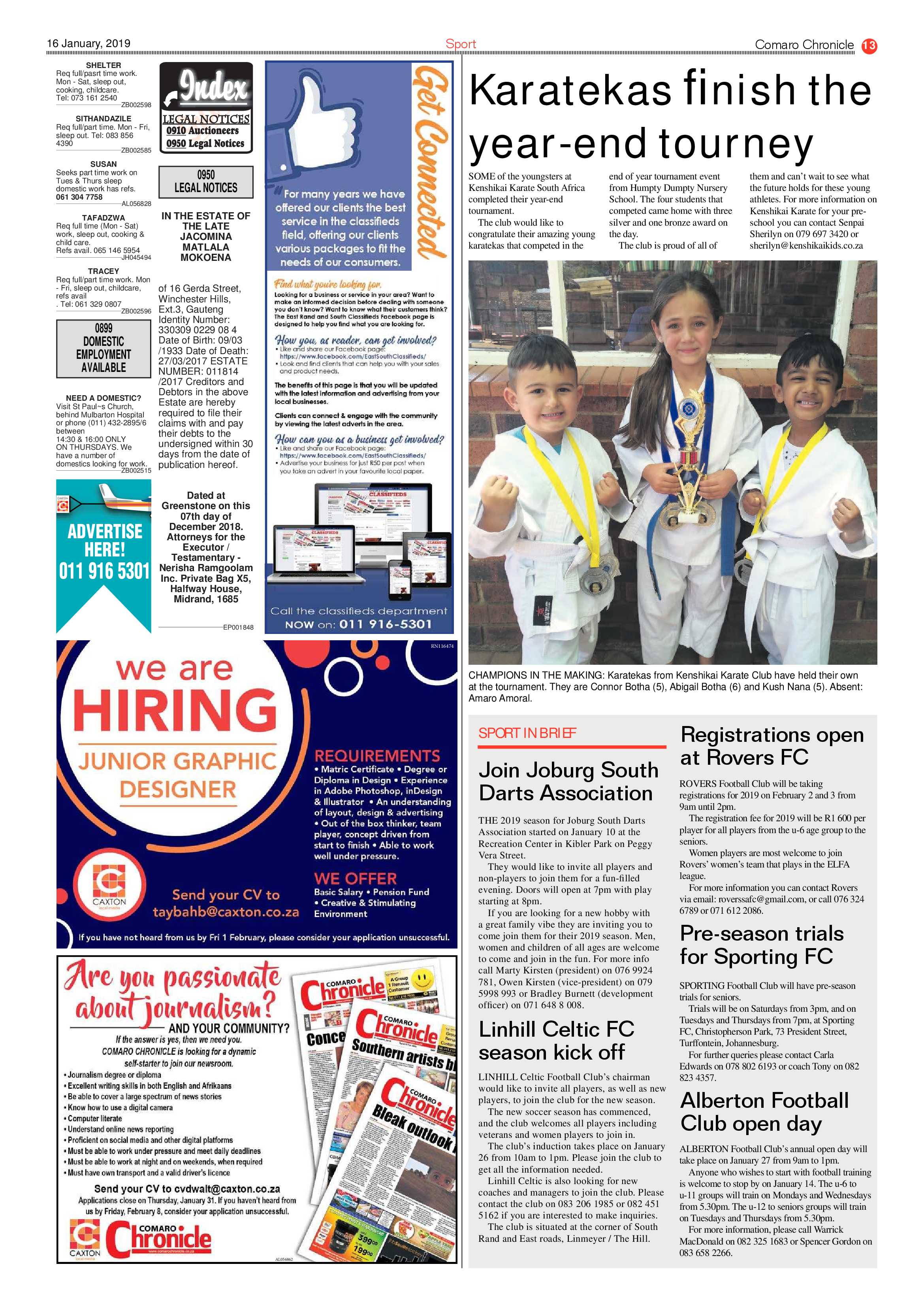 Comaro Chronicle 16 January 2019 page 13