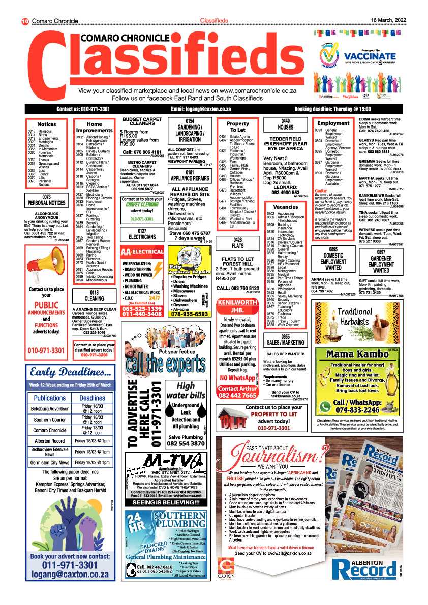 Comaro Chronicle 16 March 2022 page 12