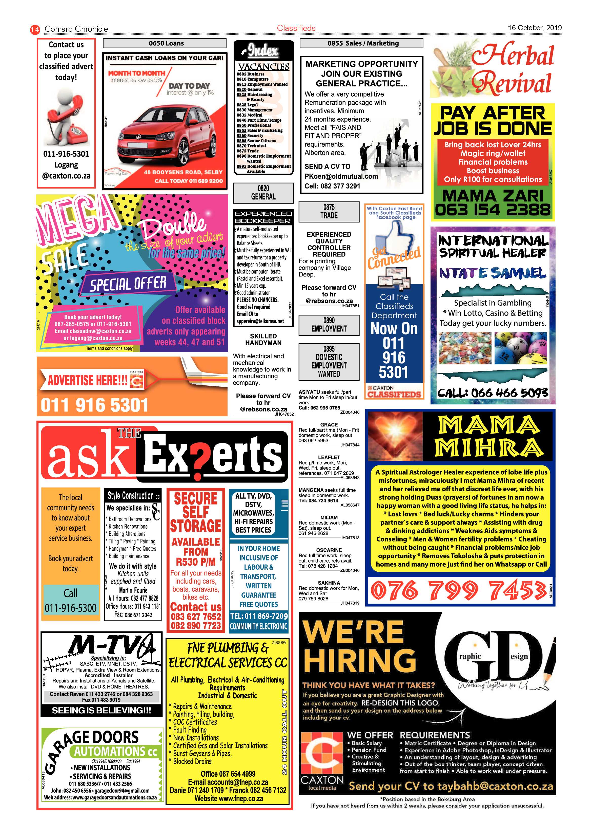 Comaro Chronicle 16 October 2019 page 14