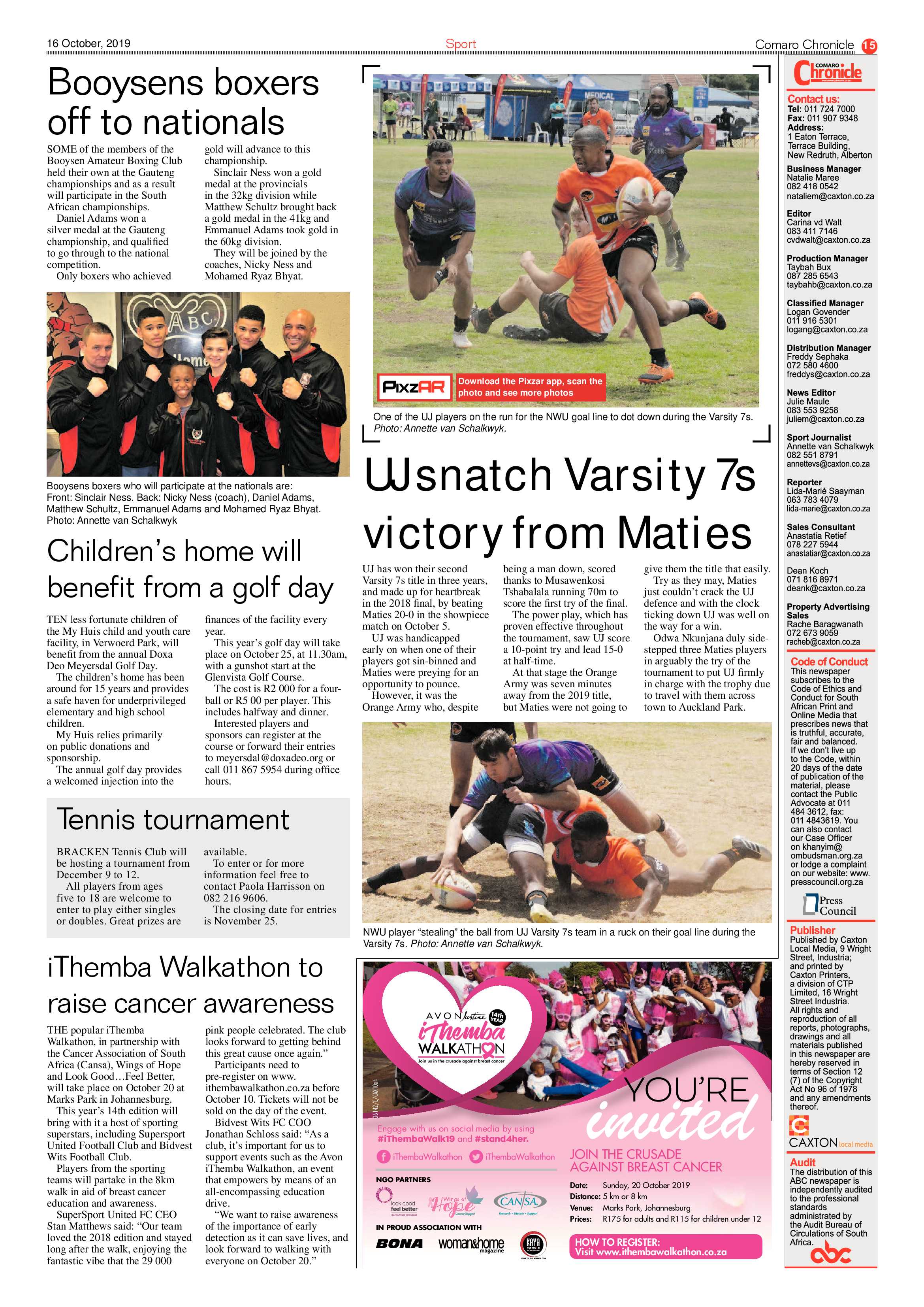 Comaro Chronicle 16 October 2019 page 15
