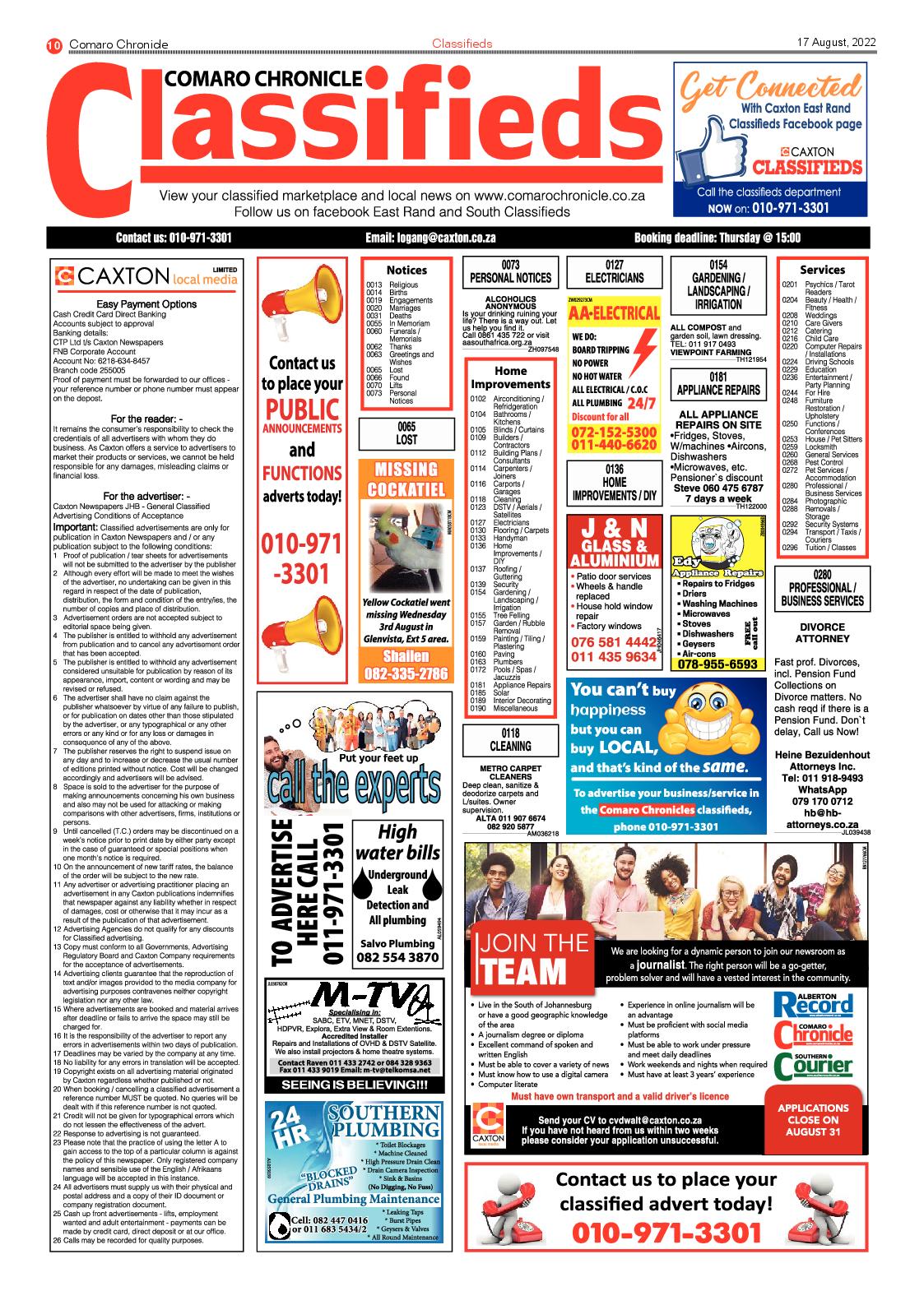 Comaro Chronicle 17 August 2022 page 12