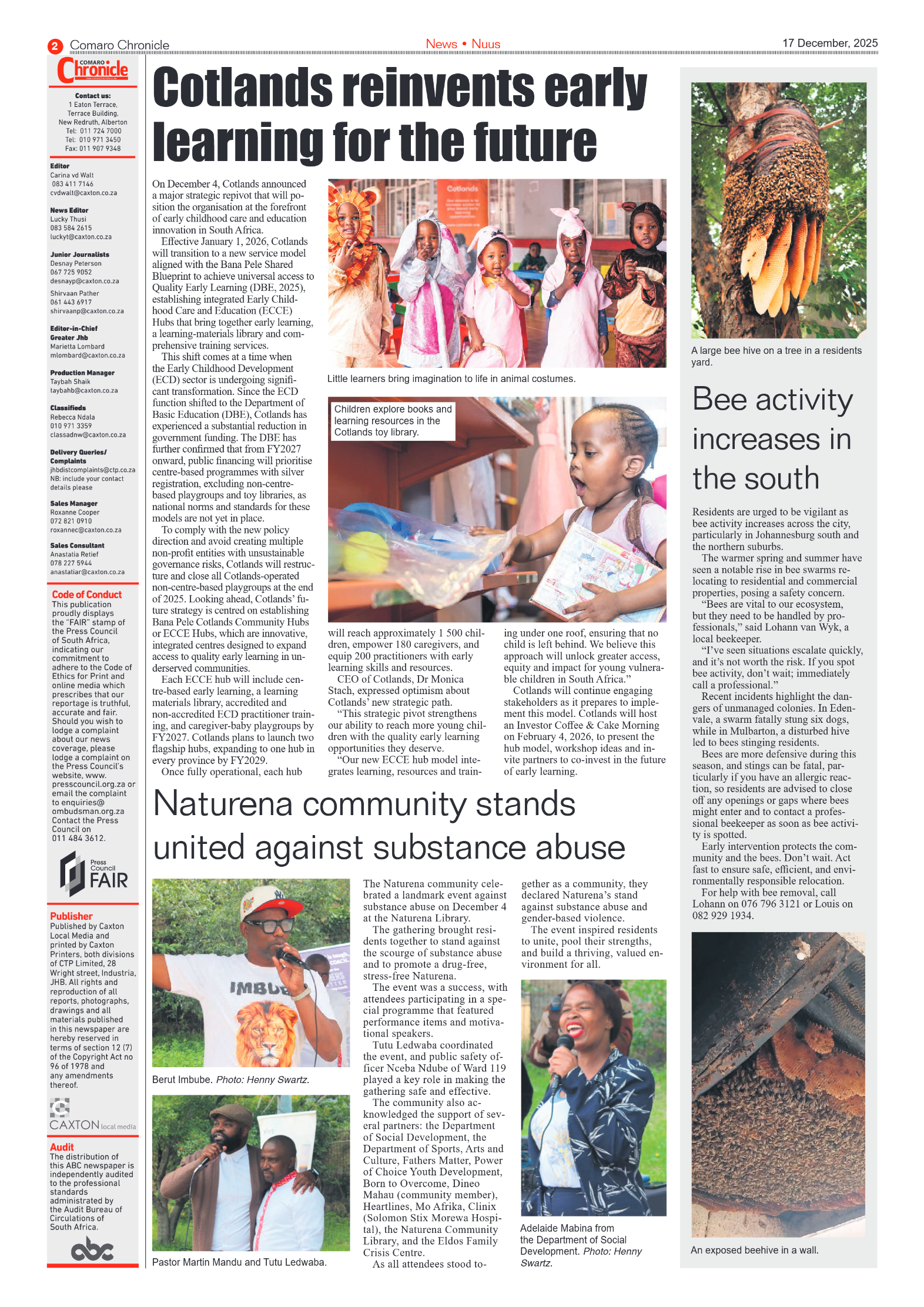 Comaro Chronicle 17 December 2025 page 2