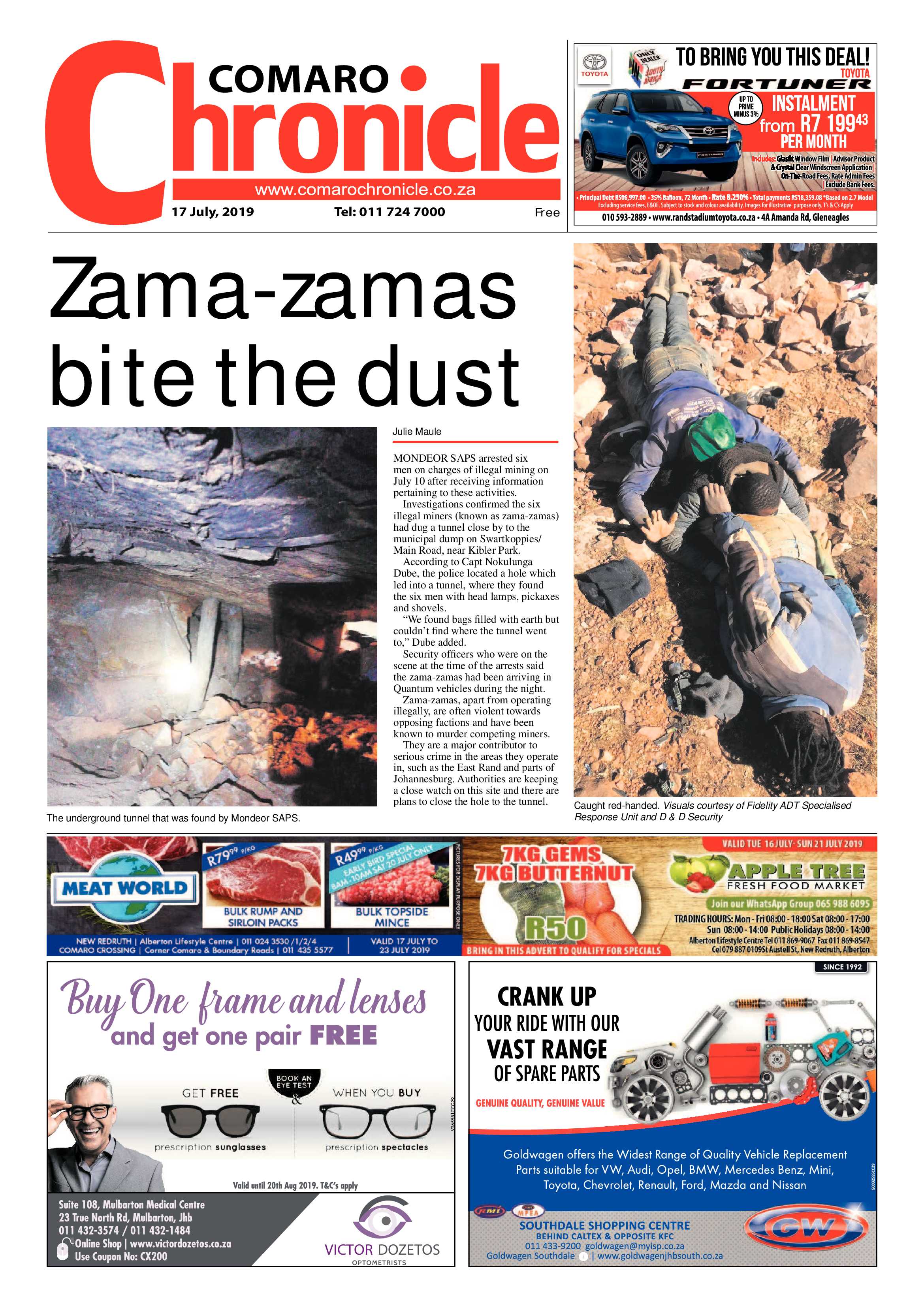 Comaro Chronicle 17 July 2019 page 1