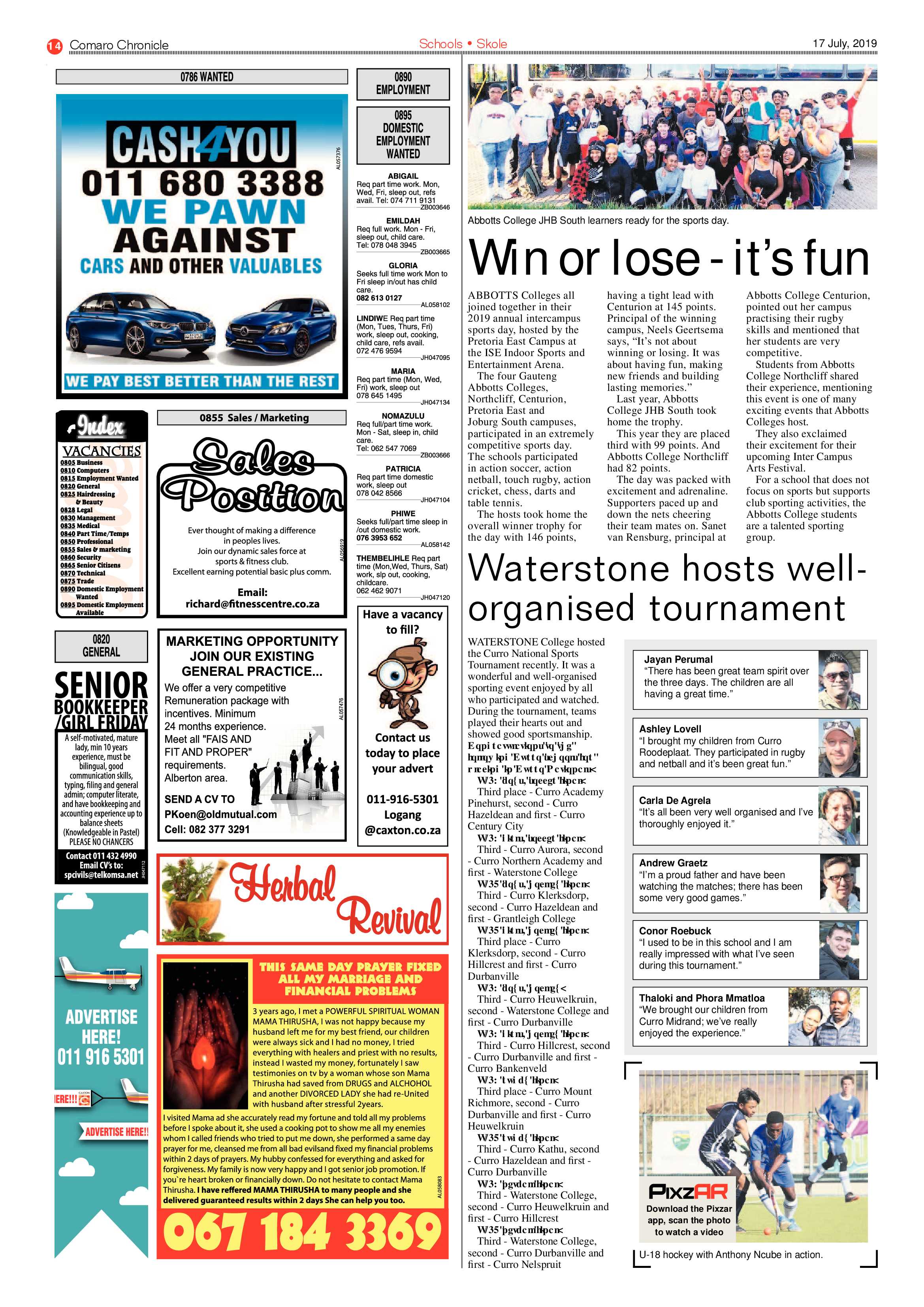 Comaro Chronicle 17 July 2019 page 14