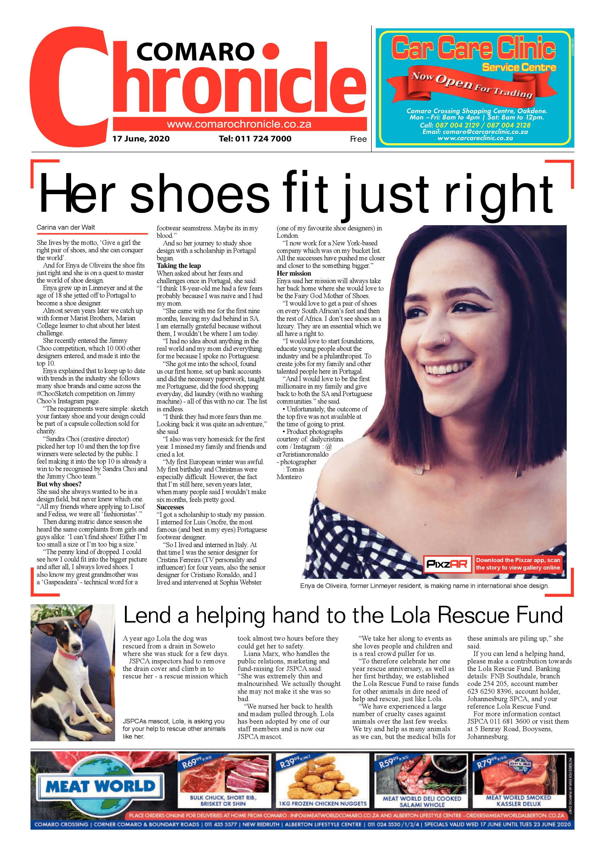 Comaro Chronicle 17 June 2020 page 1