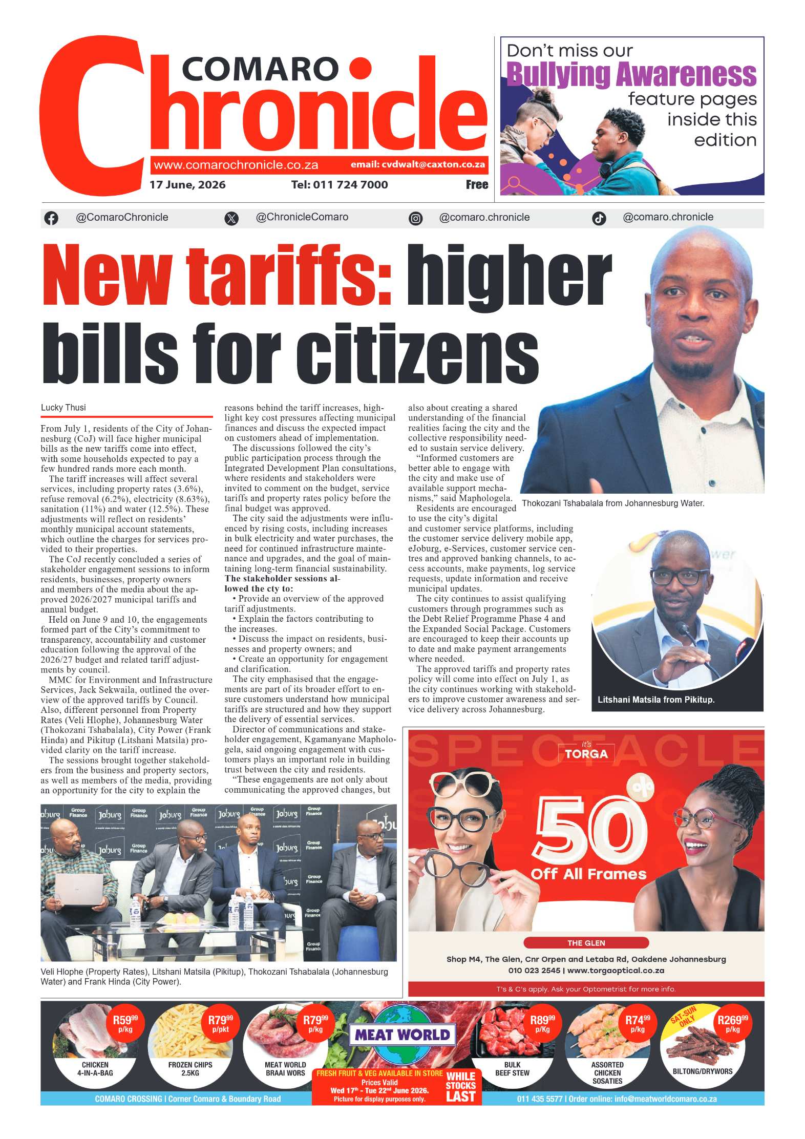 Comaro Chronicle 17 June 2026 page 1
