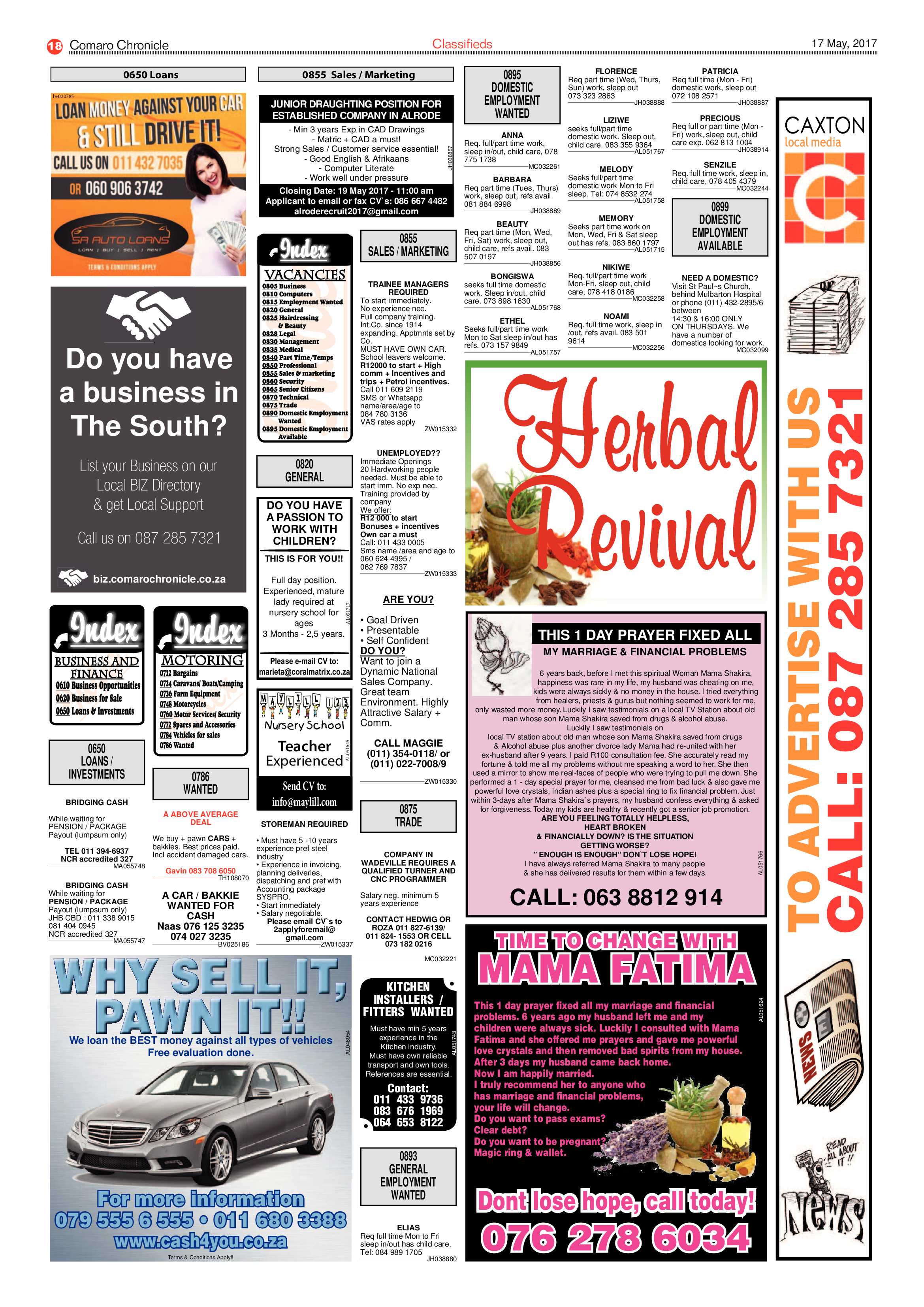 Comaro Chronicle 17 May 2017 page 18