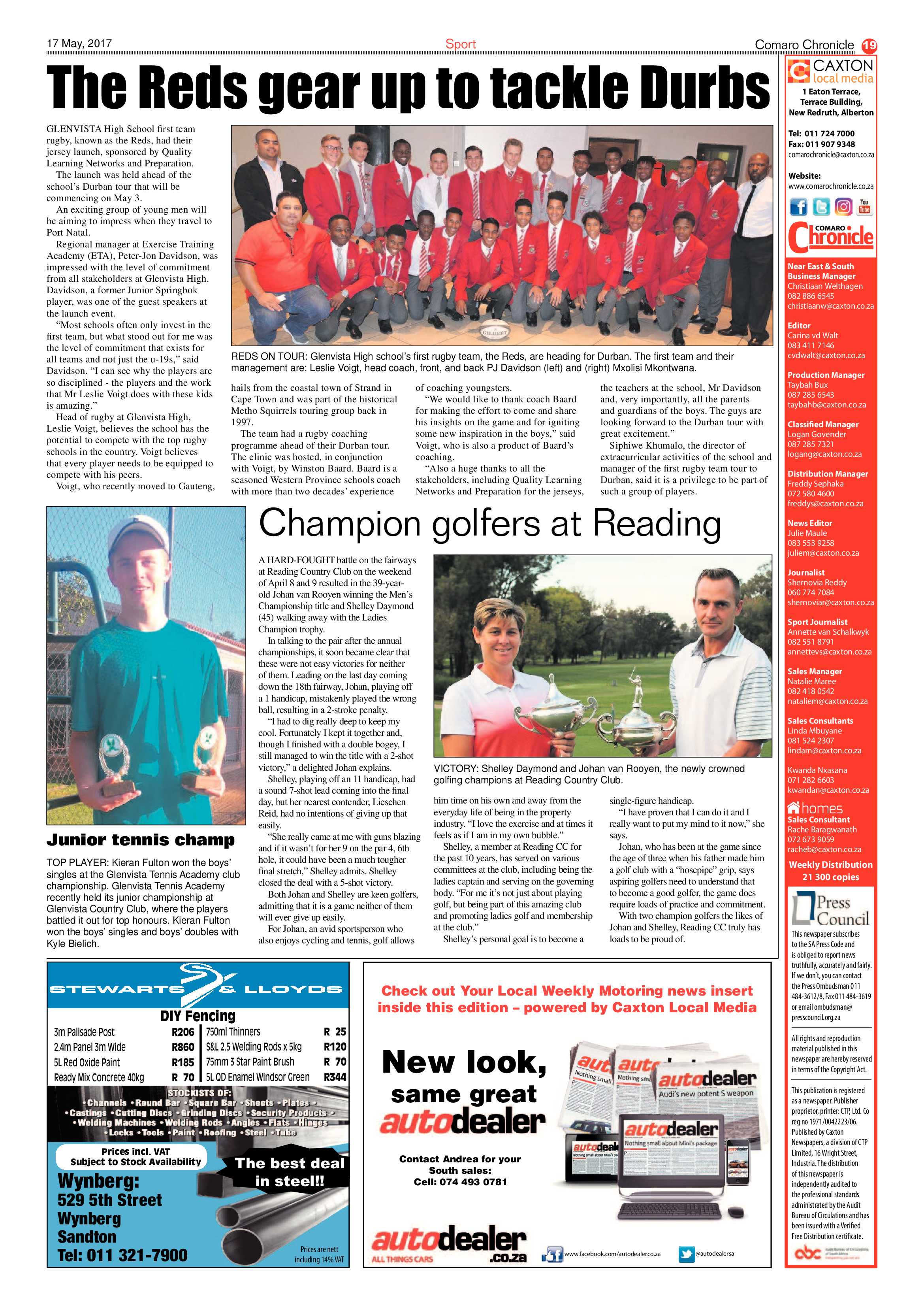 Comaro Chronicle 17 May 2017 page 19
