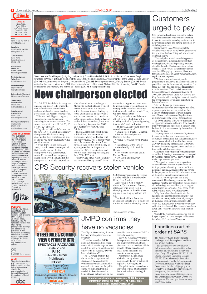 Comaro Chronicle 17 May 2023 page 2