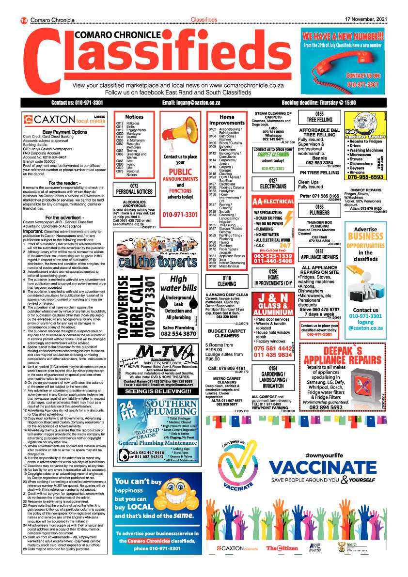 Comaro Chronicle 17 November 2021 page 16