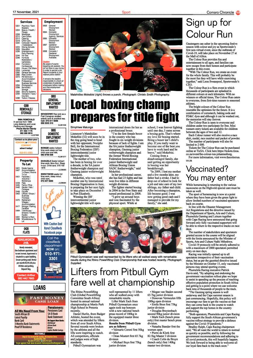 Comaro Chronicle 17 November 2021 page 17