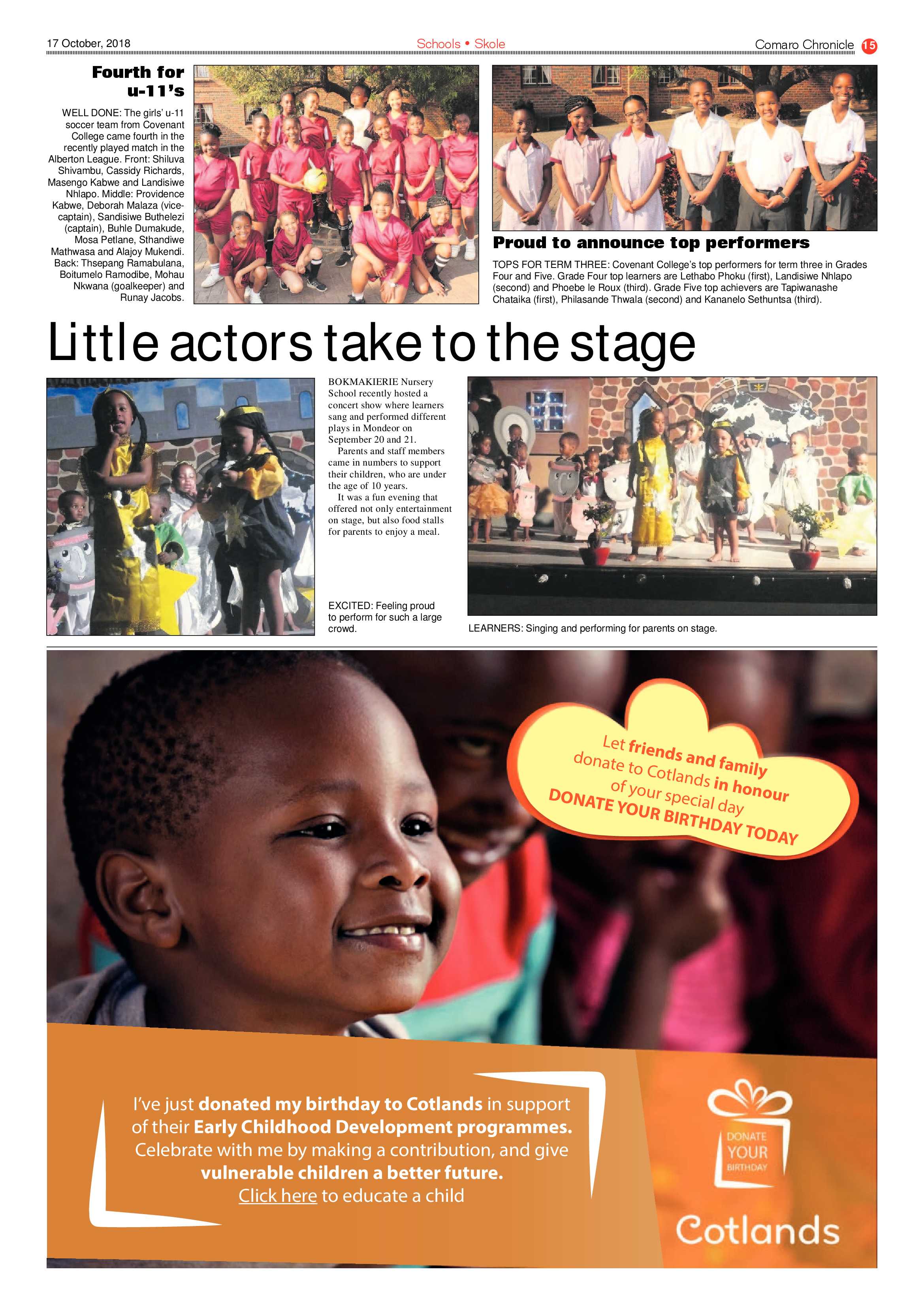 Comaro Chronicle 17 October 2018 page 15