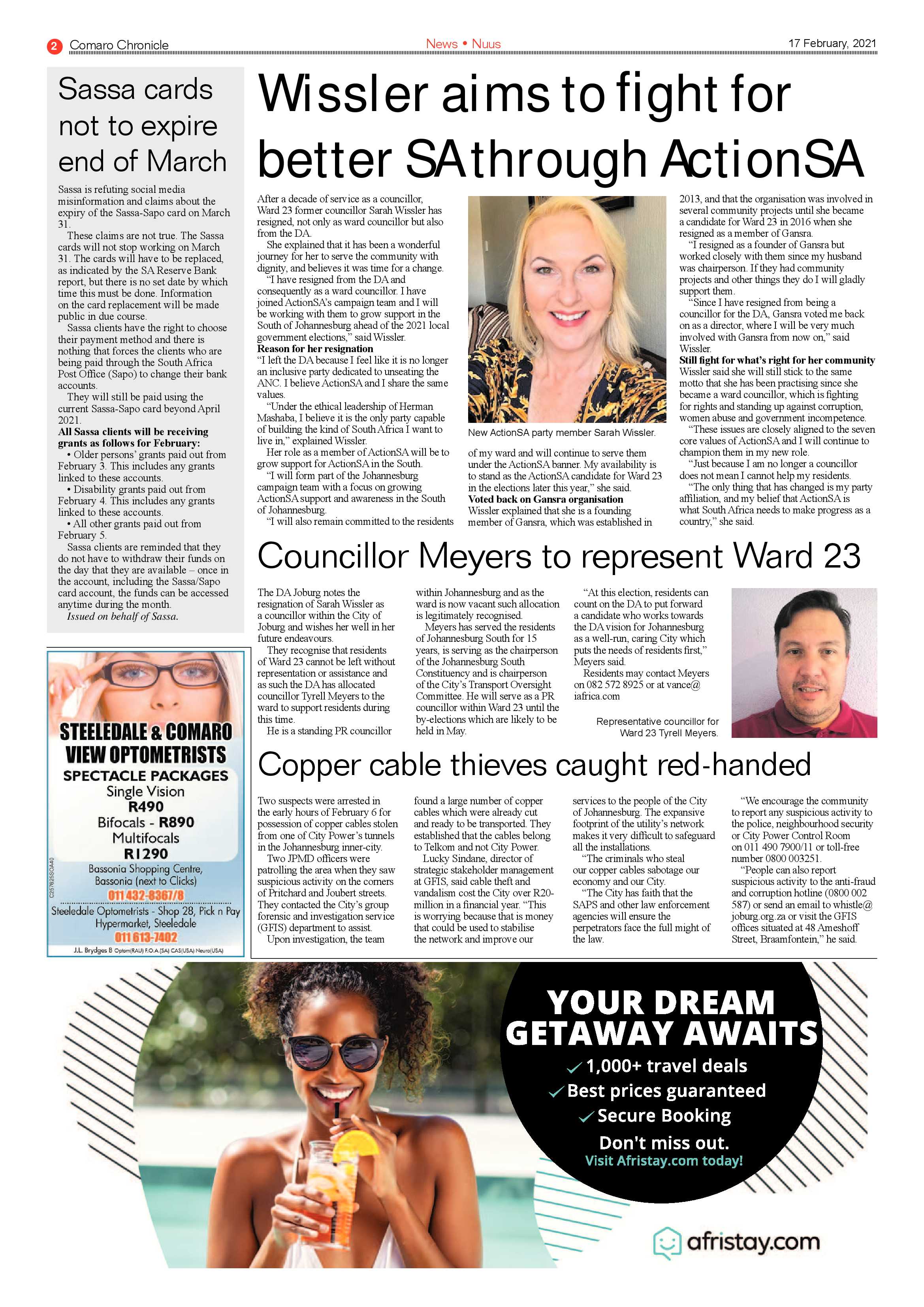 Comaro Chronicle 17  February 2021 page 2