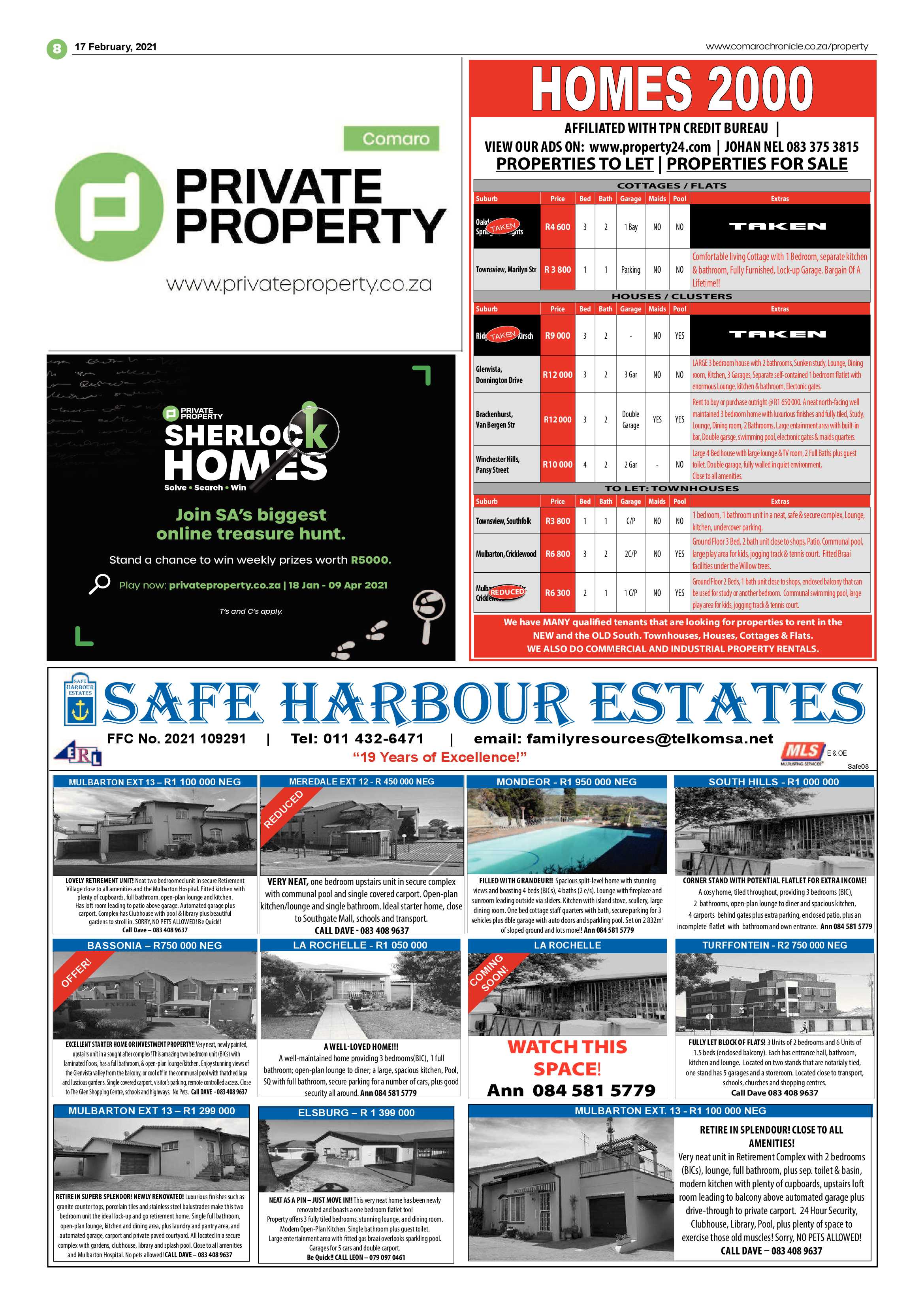 Comaro Chronicle 17  February 2021 page 8