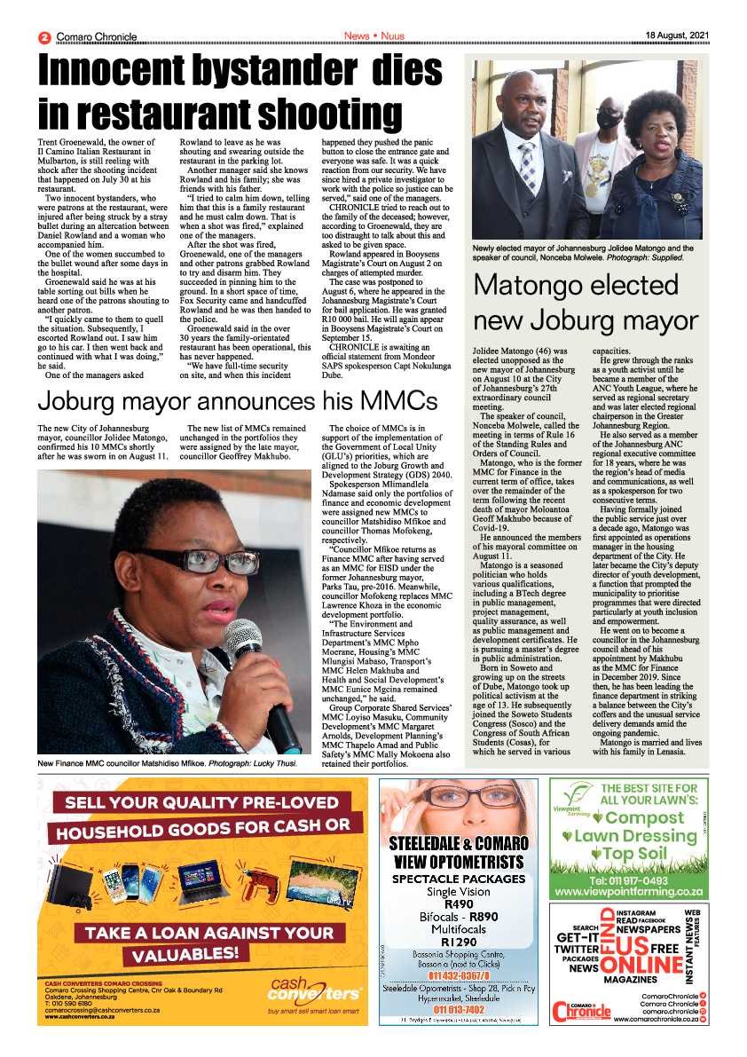 Comaro Chronicle 18 August 2021 page 2