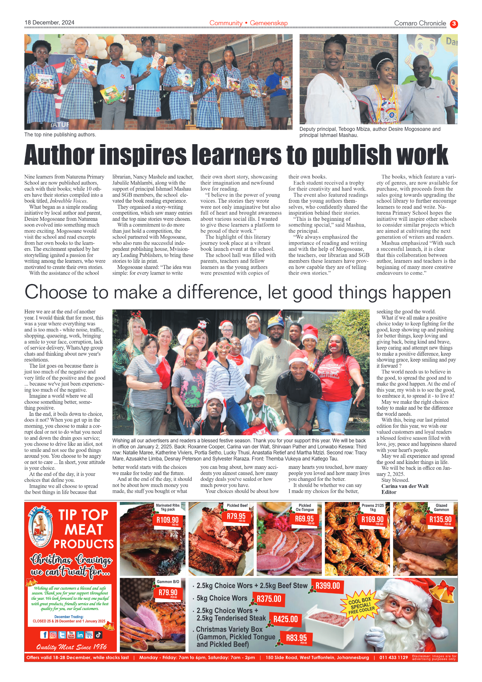 Comaro Chronicle 18 December 2024 page 3