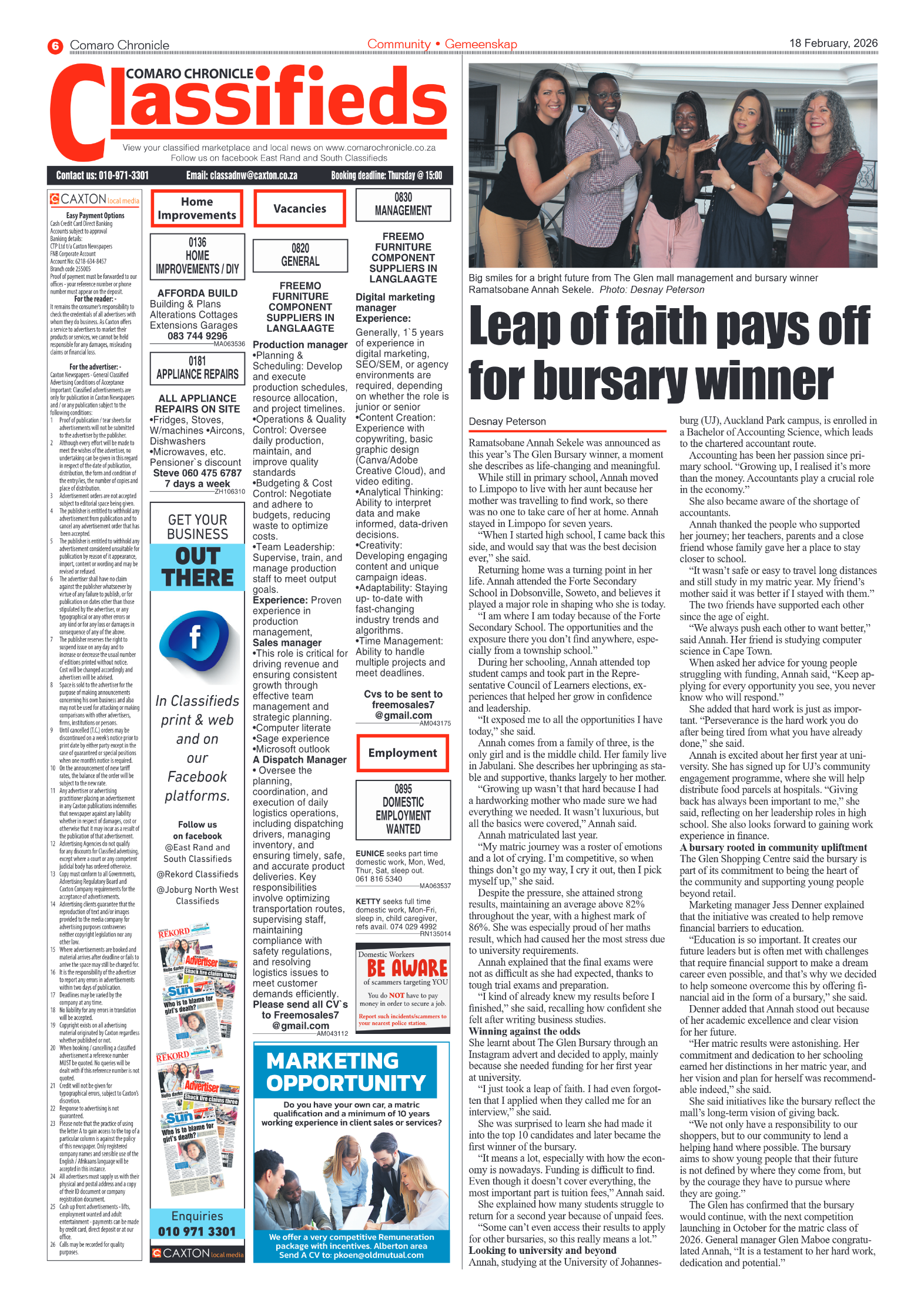 Comaro Chronicle 18 February 2026 page 6