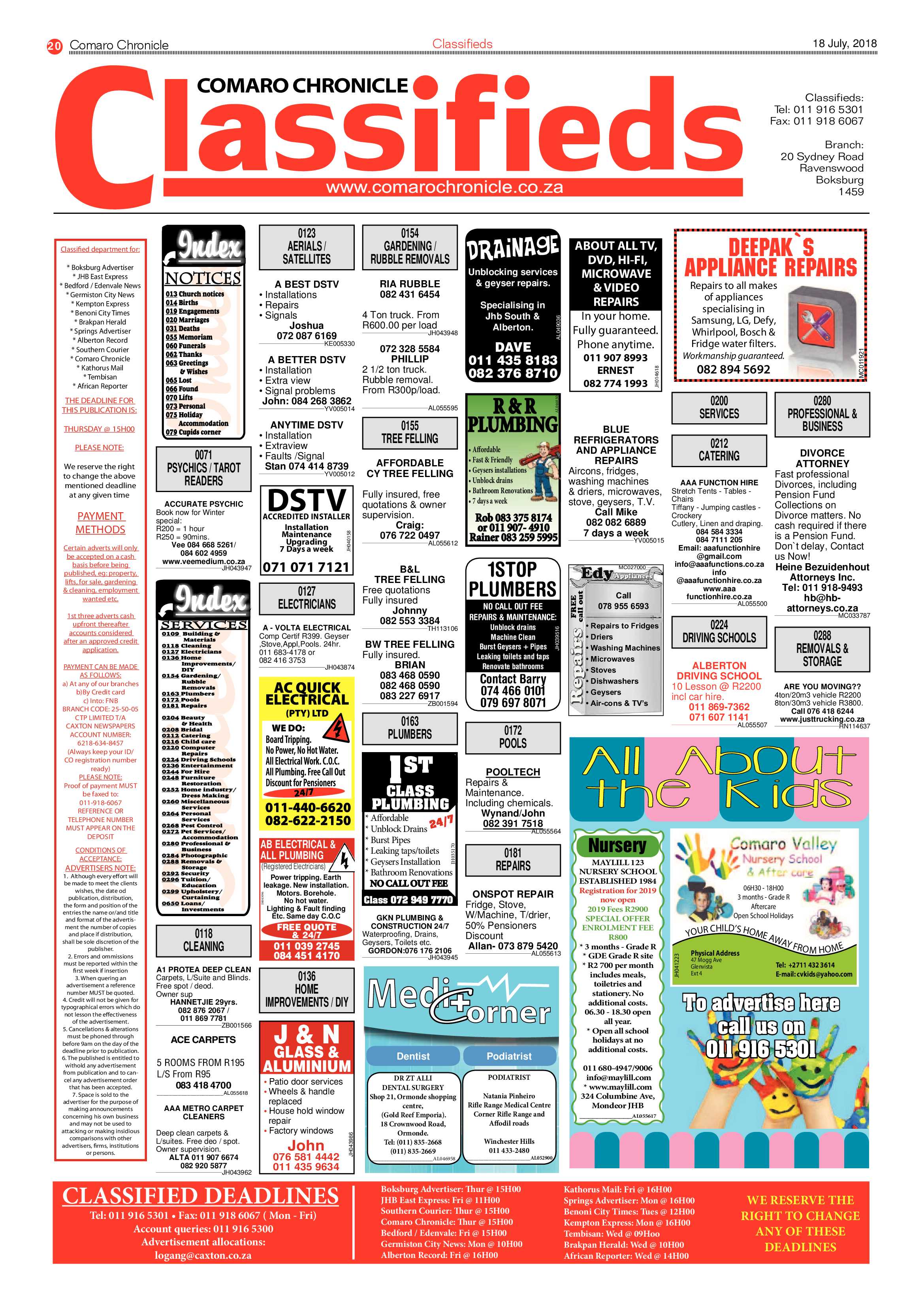 Comaro Chronicle 18 July 2018 page 20