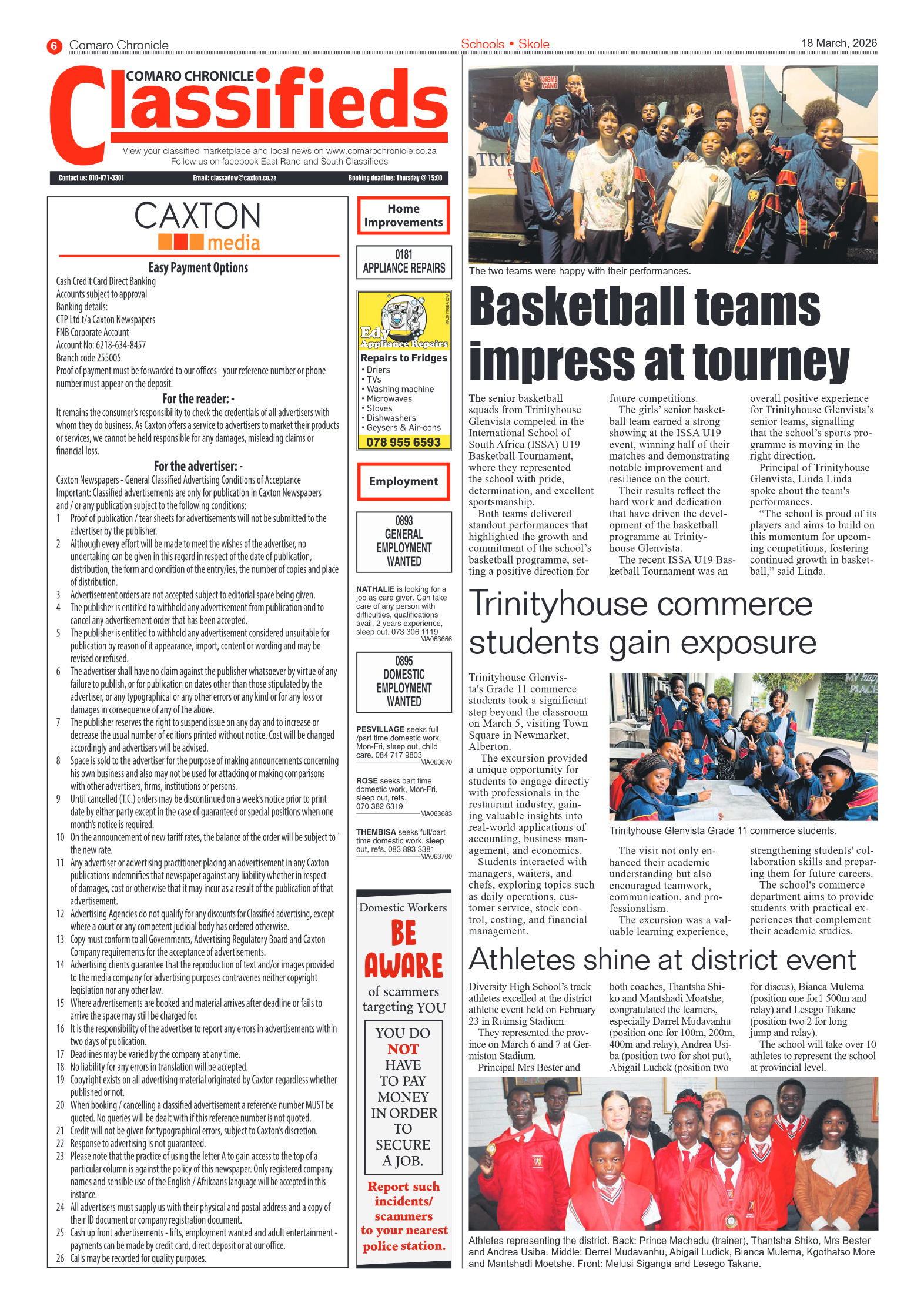 Comaro Chronicle 18 March 2026 page 6