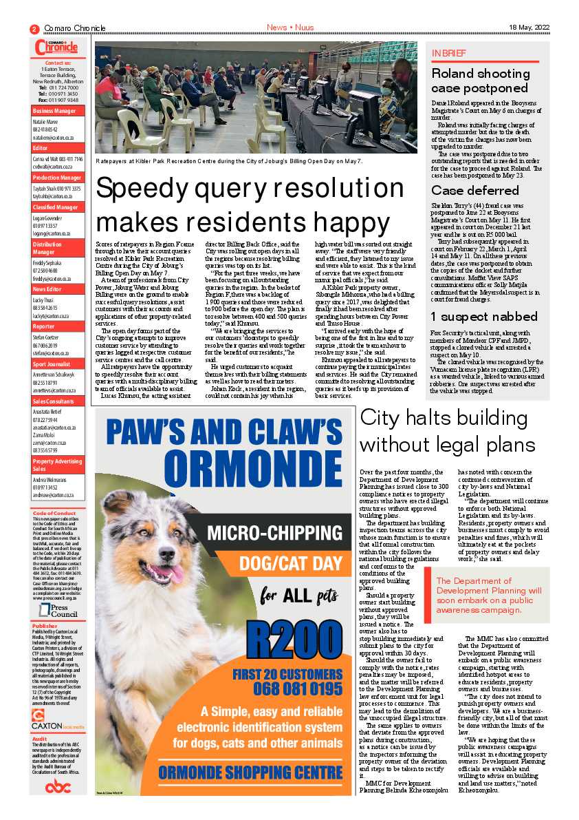 Comaro Chronicle 18 May 2022 page 2