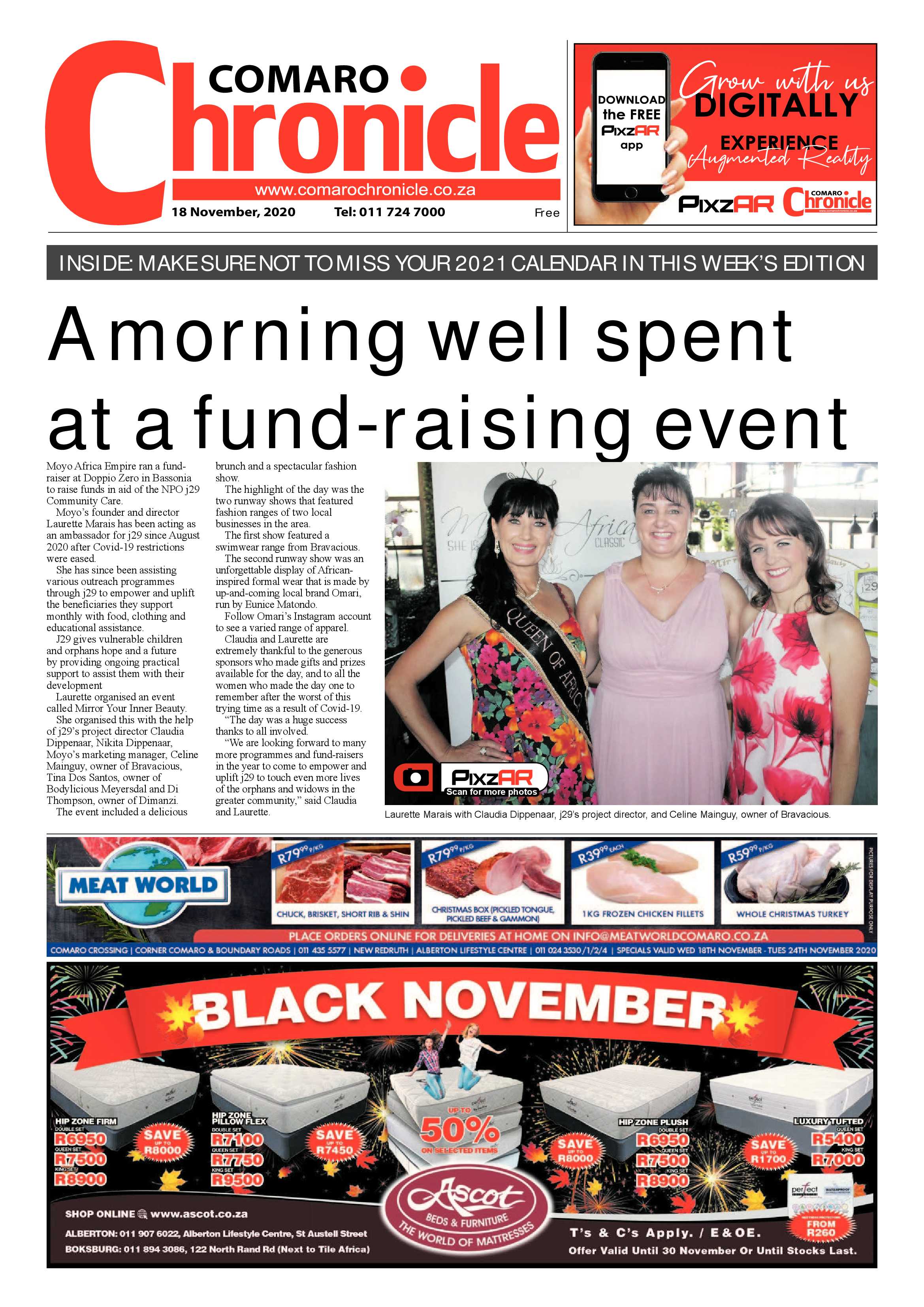 Comaro Chronicle 18 November  2020 page 1