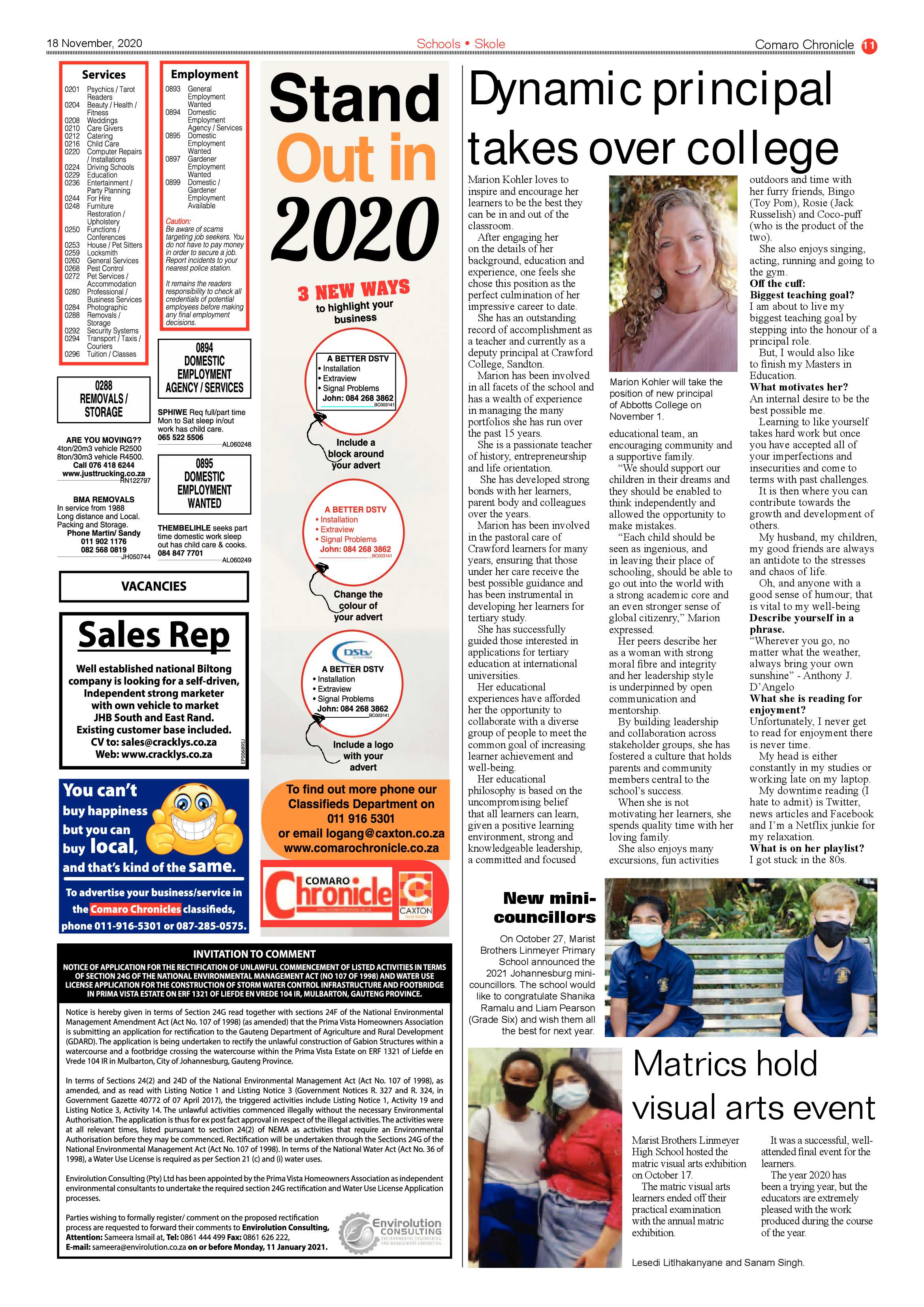 Comaro Chronicle 18 November  2020 page 11