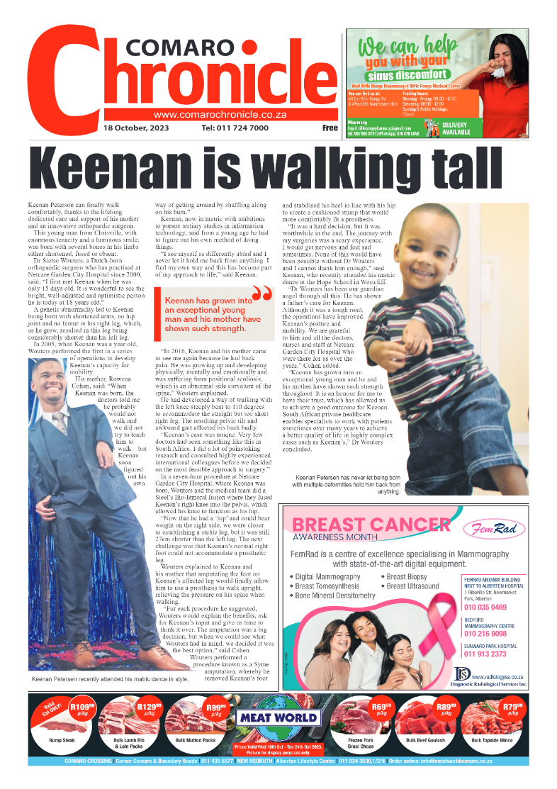Comaro Chronicle 18 October 2023 page 1