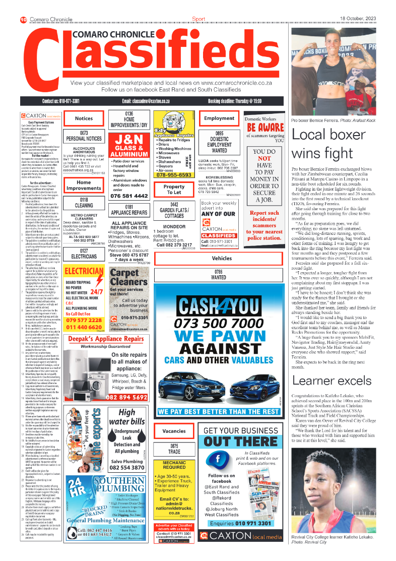 Comaro Chronicle 18 October 2023 page 10