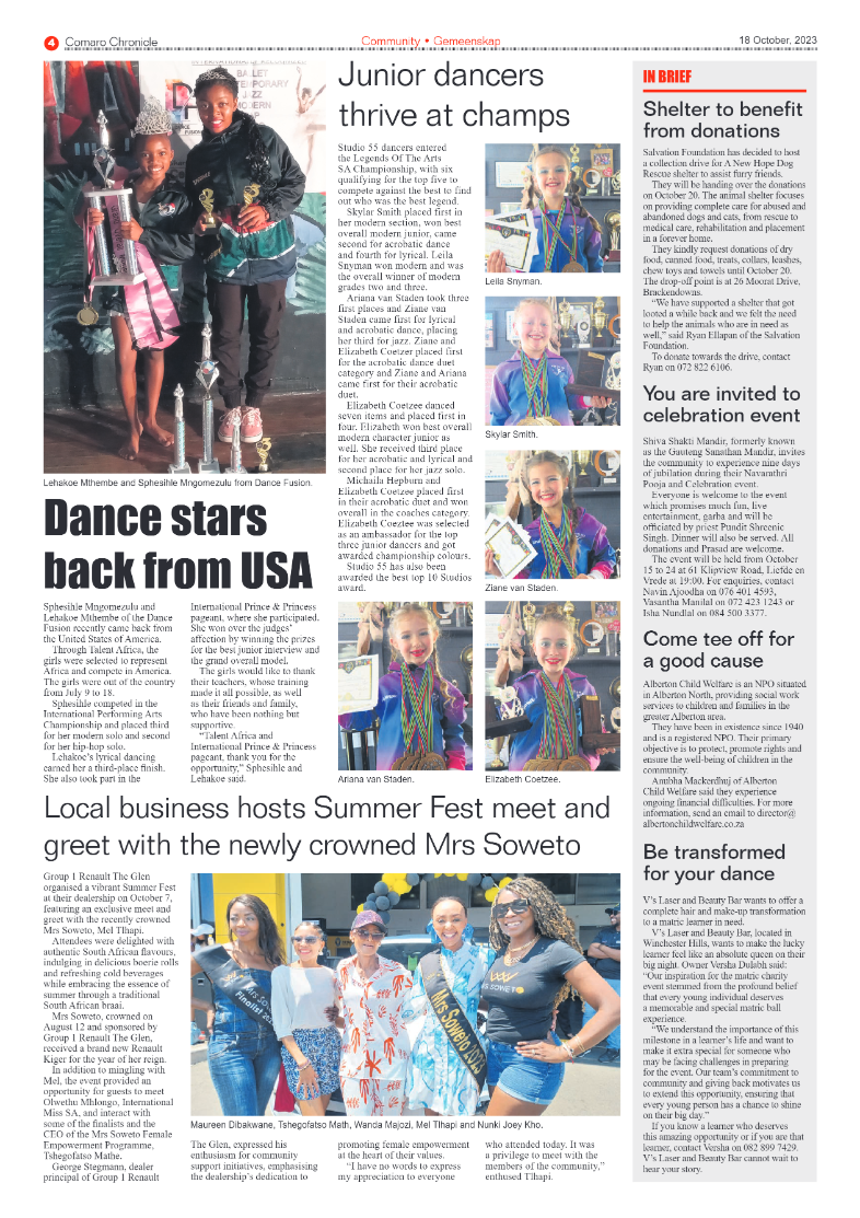 Comaro Chronicle 18 October 2023 page 4